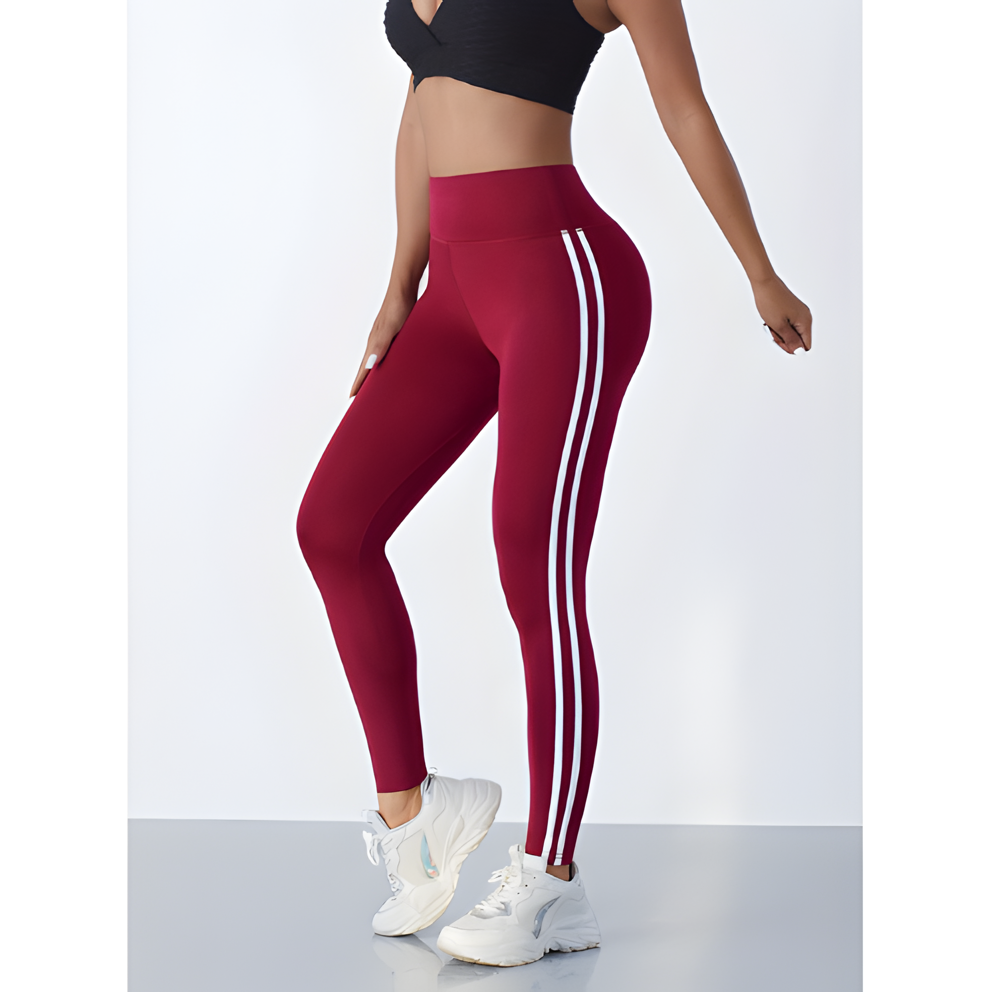 High-Waist Leggings | Women’s Double Stripe Active Style