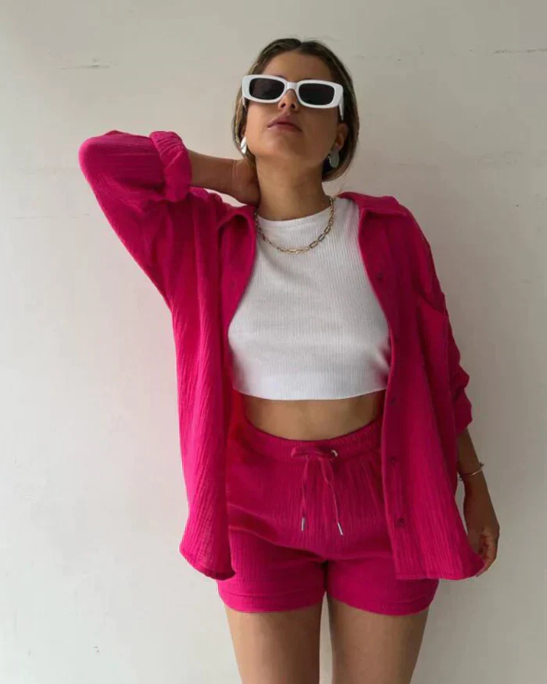 Women’s Summer Shirt and Shorts Set | Relaxed Fit