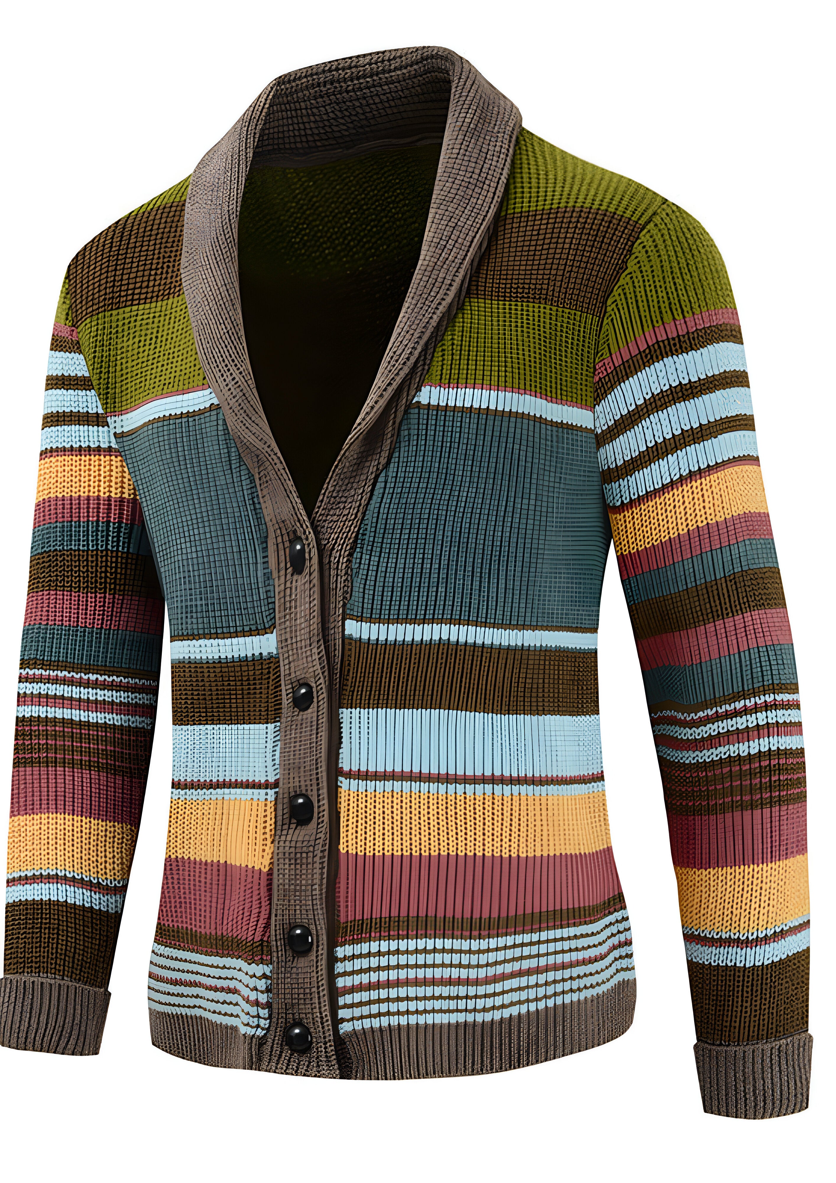 Colorblock Cardigan | Men's Button-Up