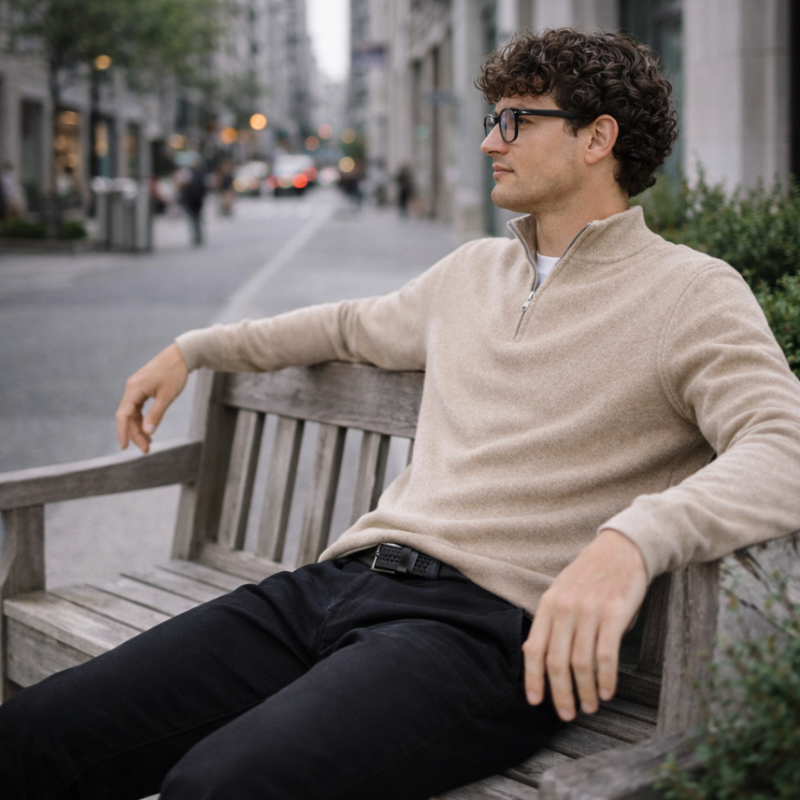 Men’s Zip Pullover | Long Sleeve