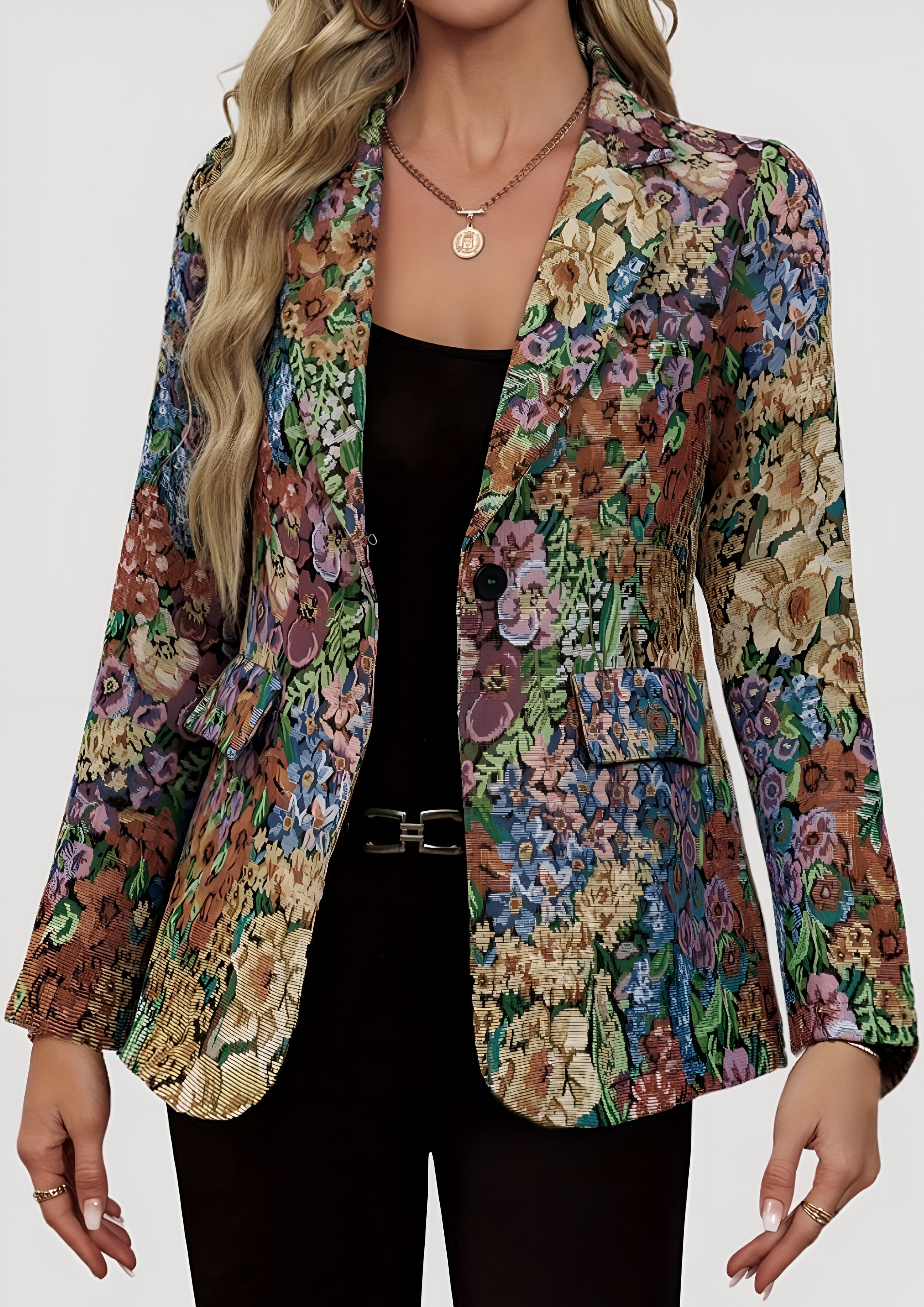 Vintage Floral Blazer | Women's Tapestry Jacket