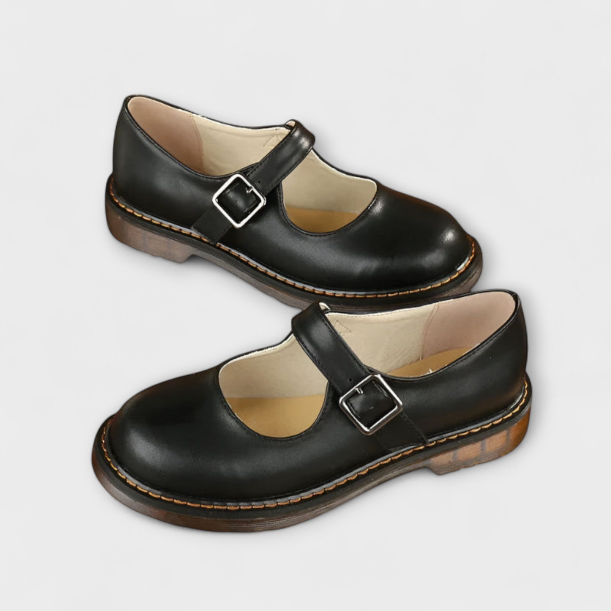 Women's Mary Jane Shoes | Classic Buckle Strap Casual Everyday Footwear