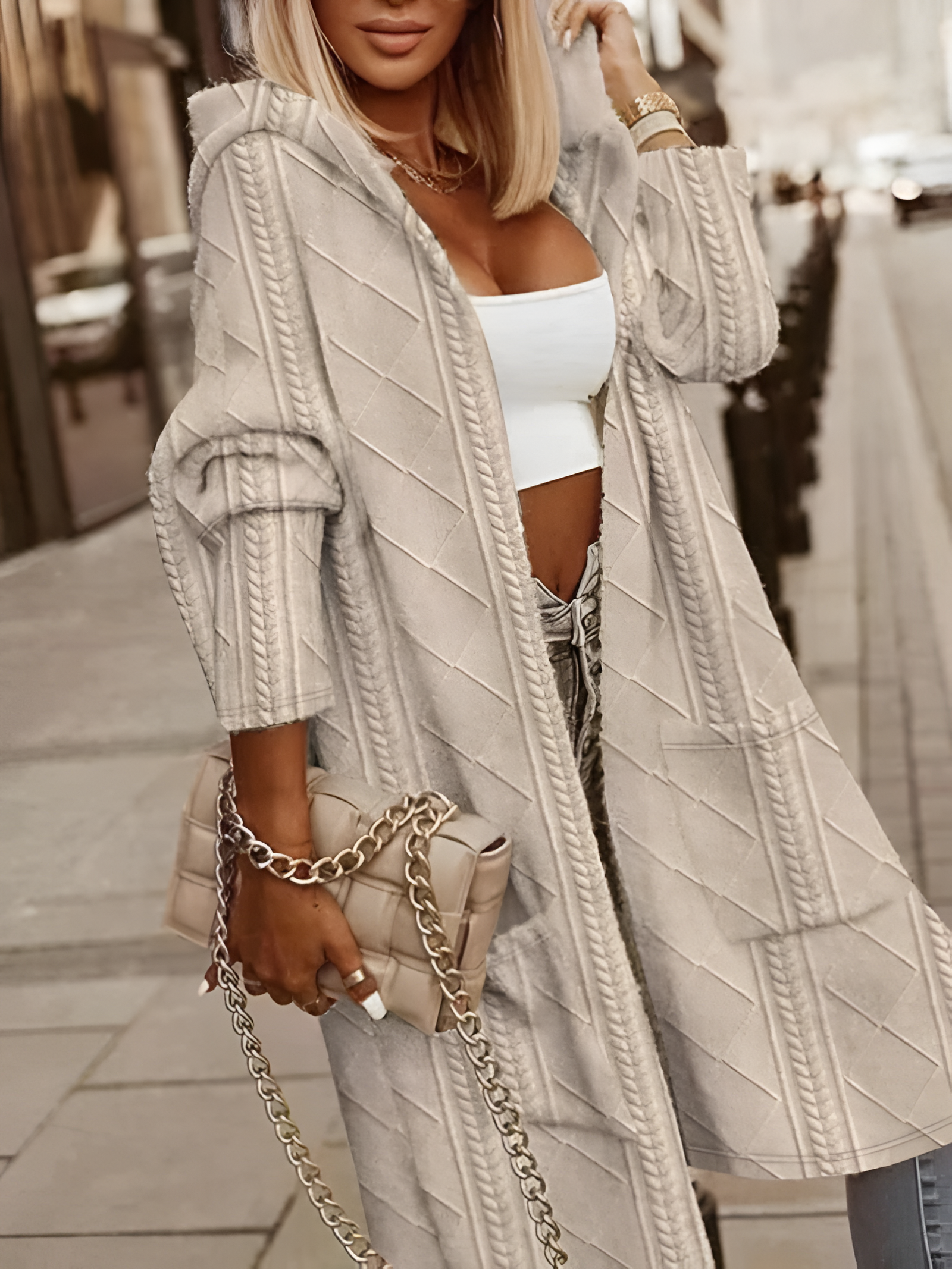 Hooded Cardigan | Women's Winter Longline