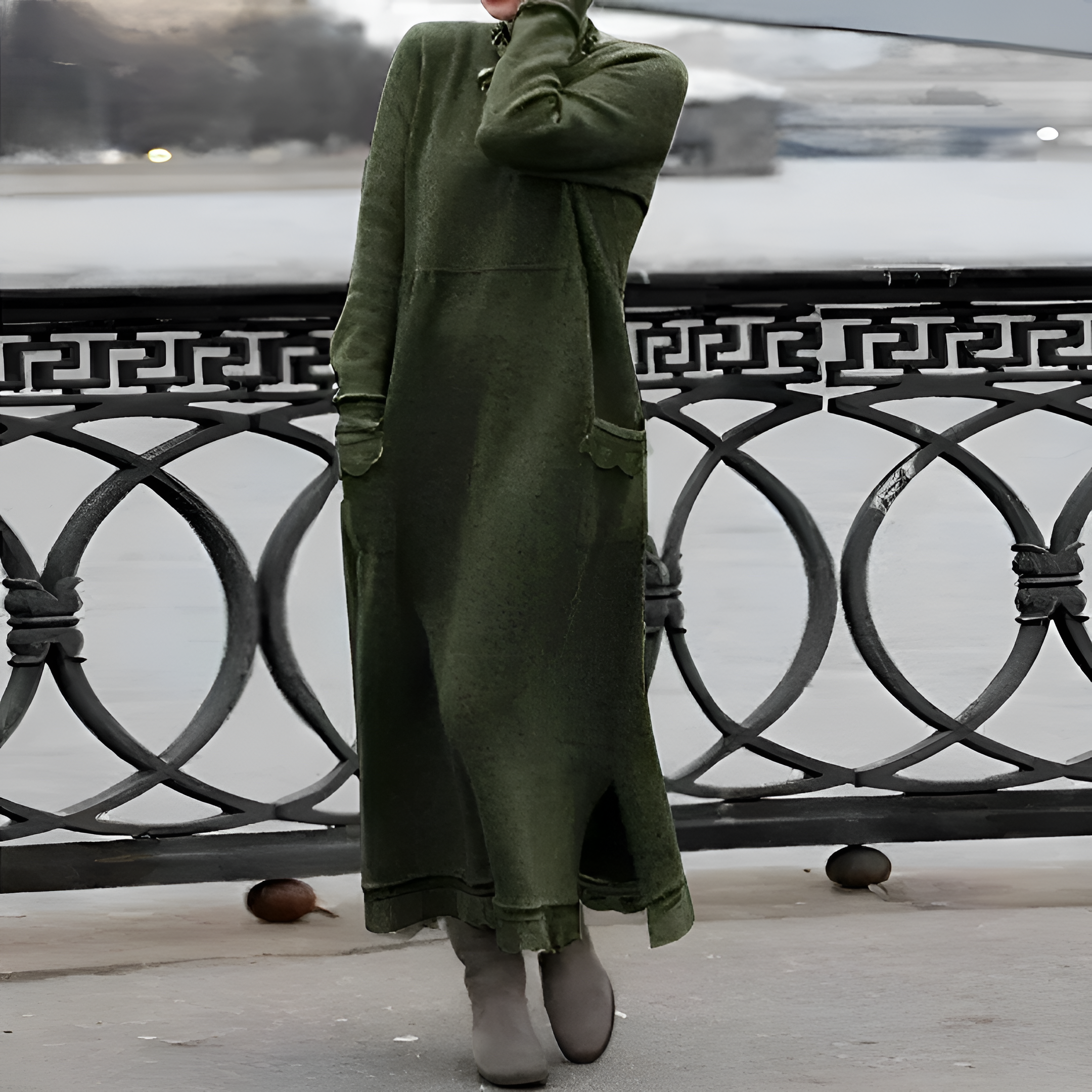 Maxi Dress | Women's Winter Hooded