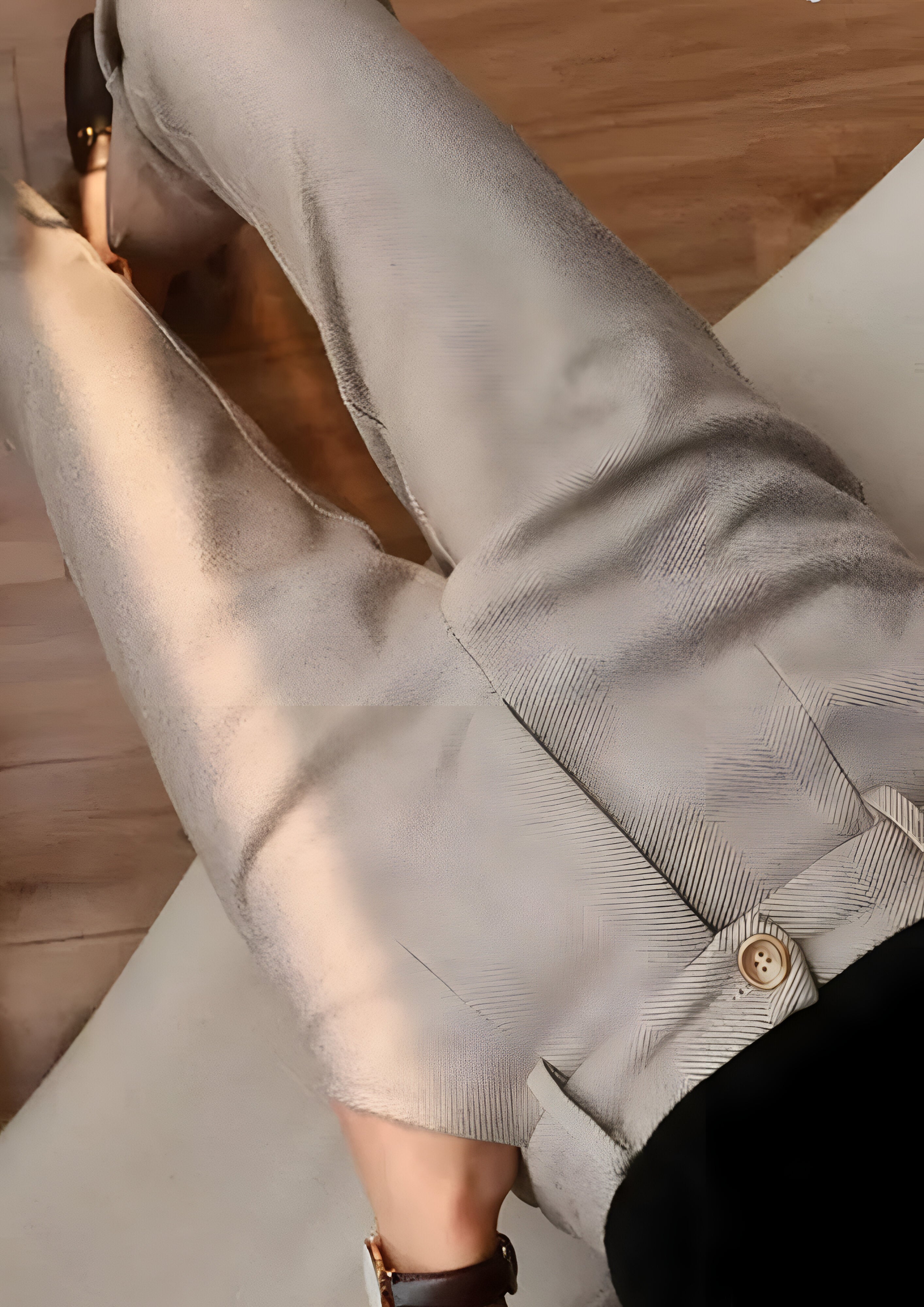 Men's Herringbone Trousers | Modern Classic Fit