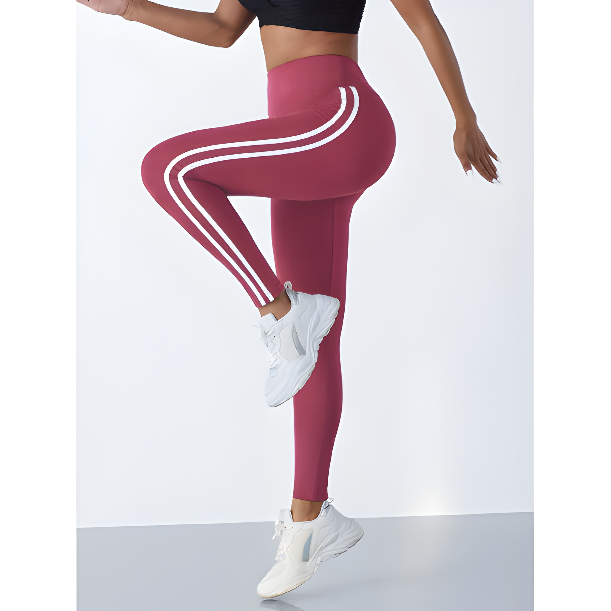 High-Waist Leggings | Women’s Double Stripe Active Style