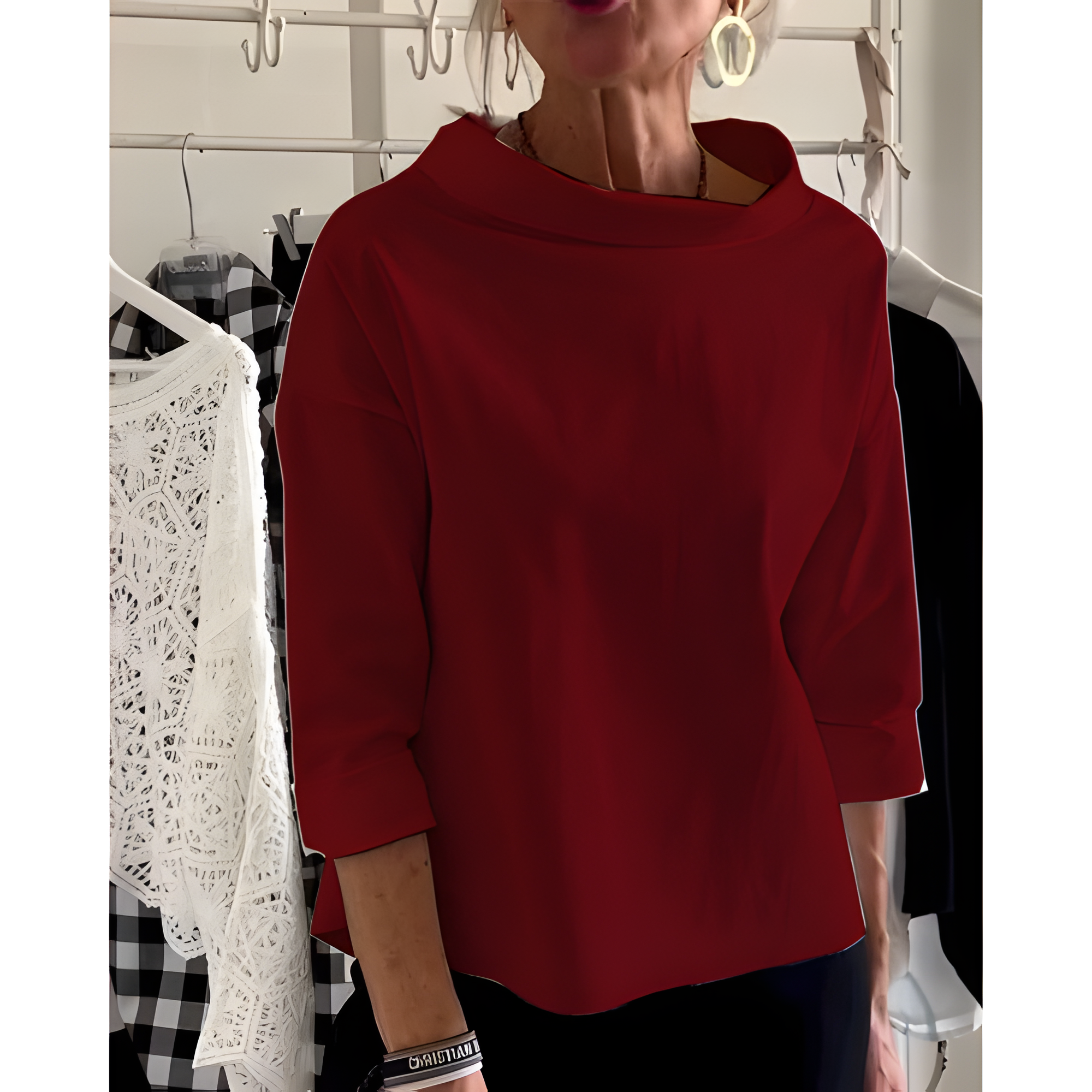 Women's Modern Relaxed Boat Neck Top | Summer
