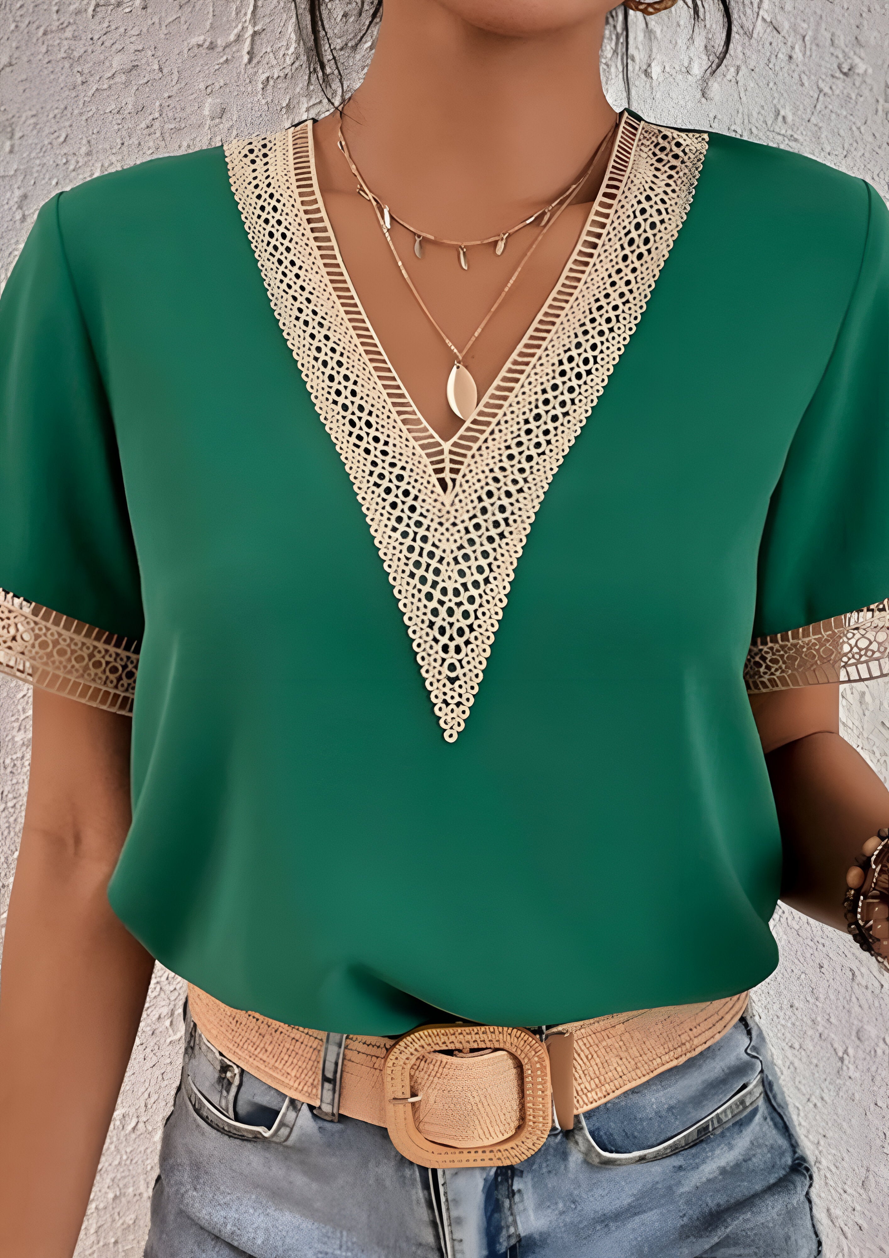 Women's V-Neck Blouse| Summer