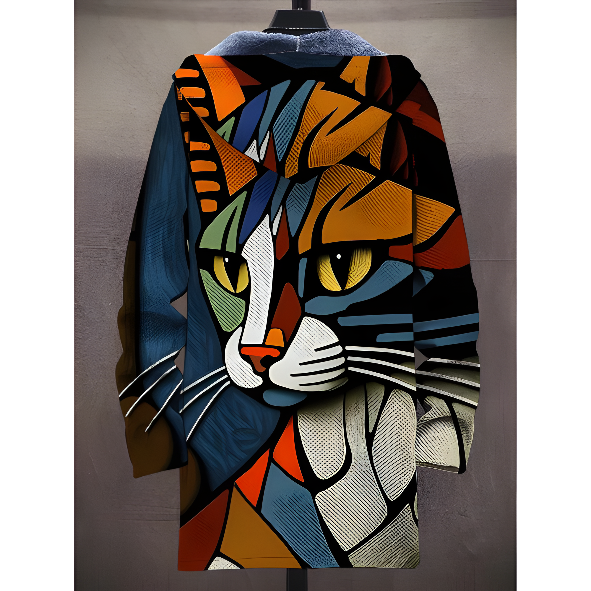 Graphic Hooded Jacket | Men’s Cat Print