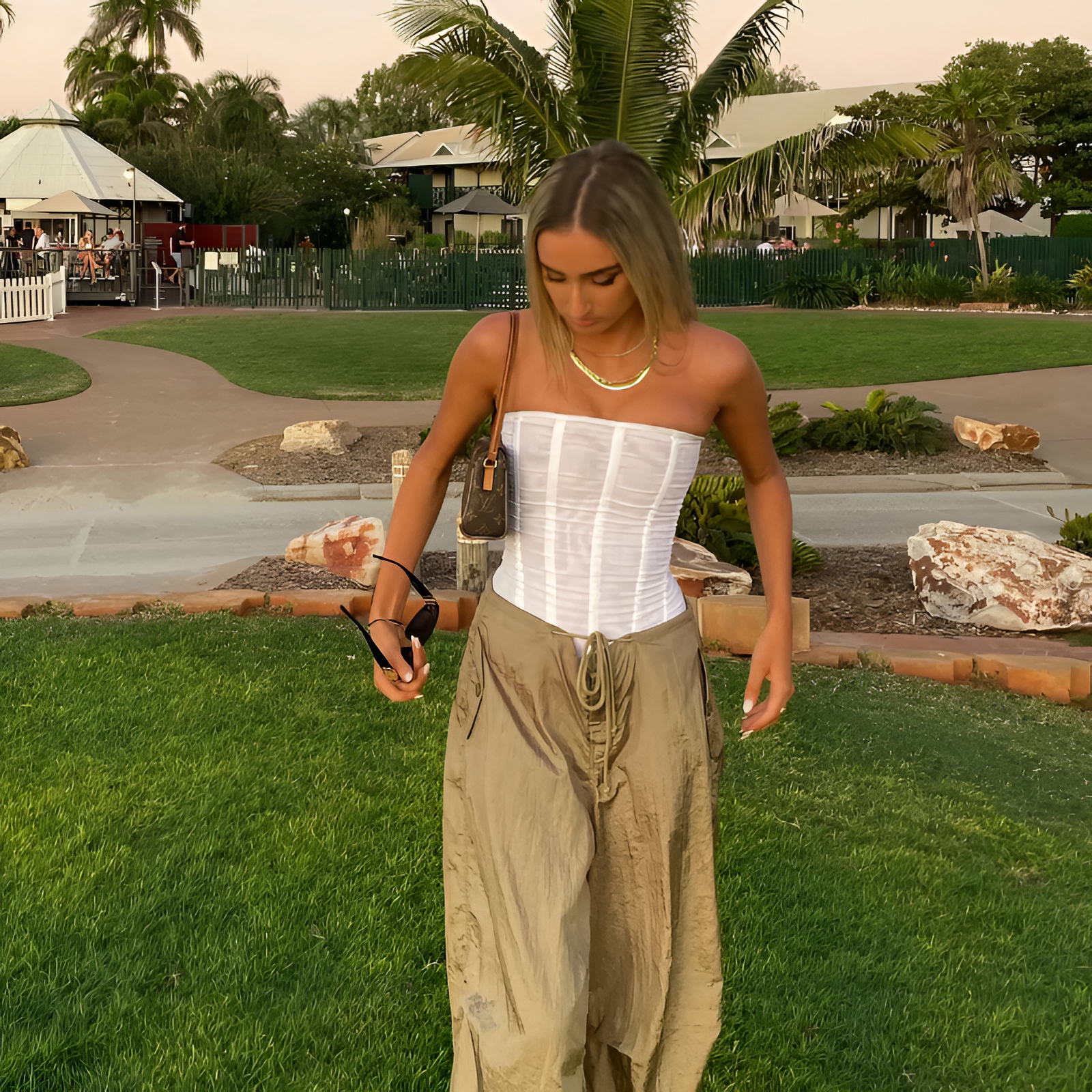 Women's Strapless Corset Top | Natural