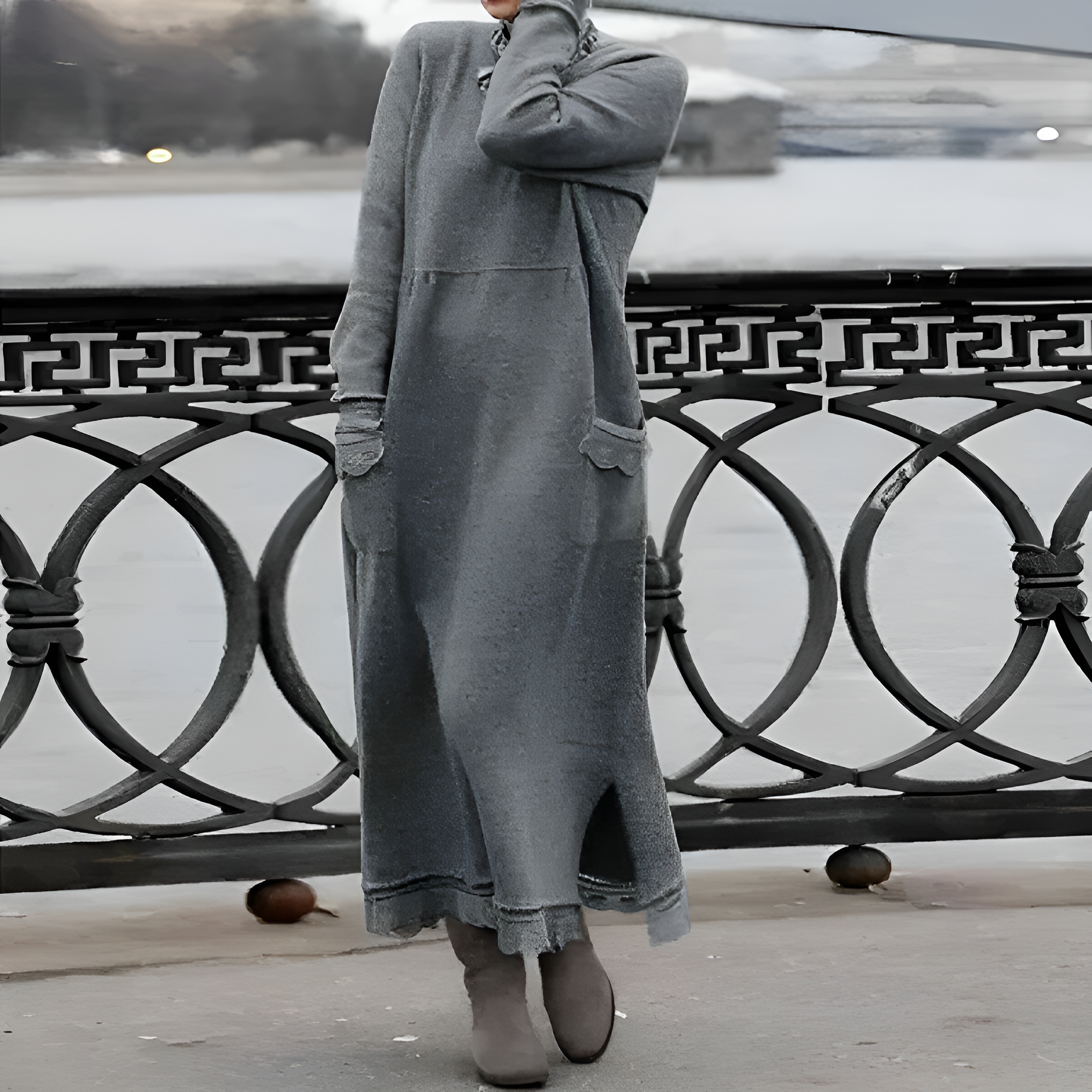 Maxi Dress | Women's Winter Hooded