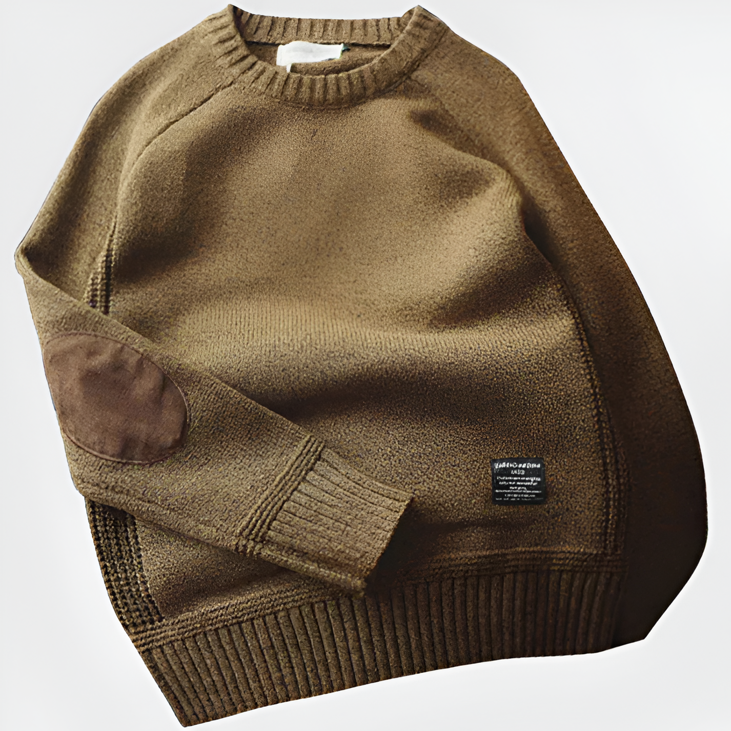 Scarlet Elbow Patch Jumper | Men’s Winter Pullover