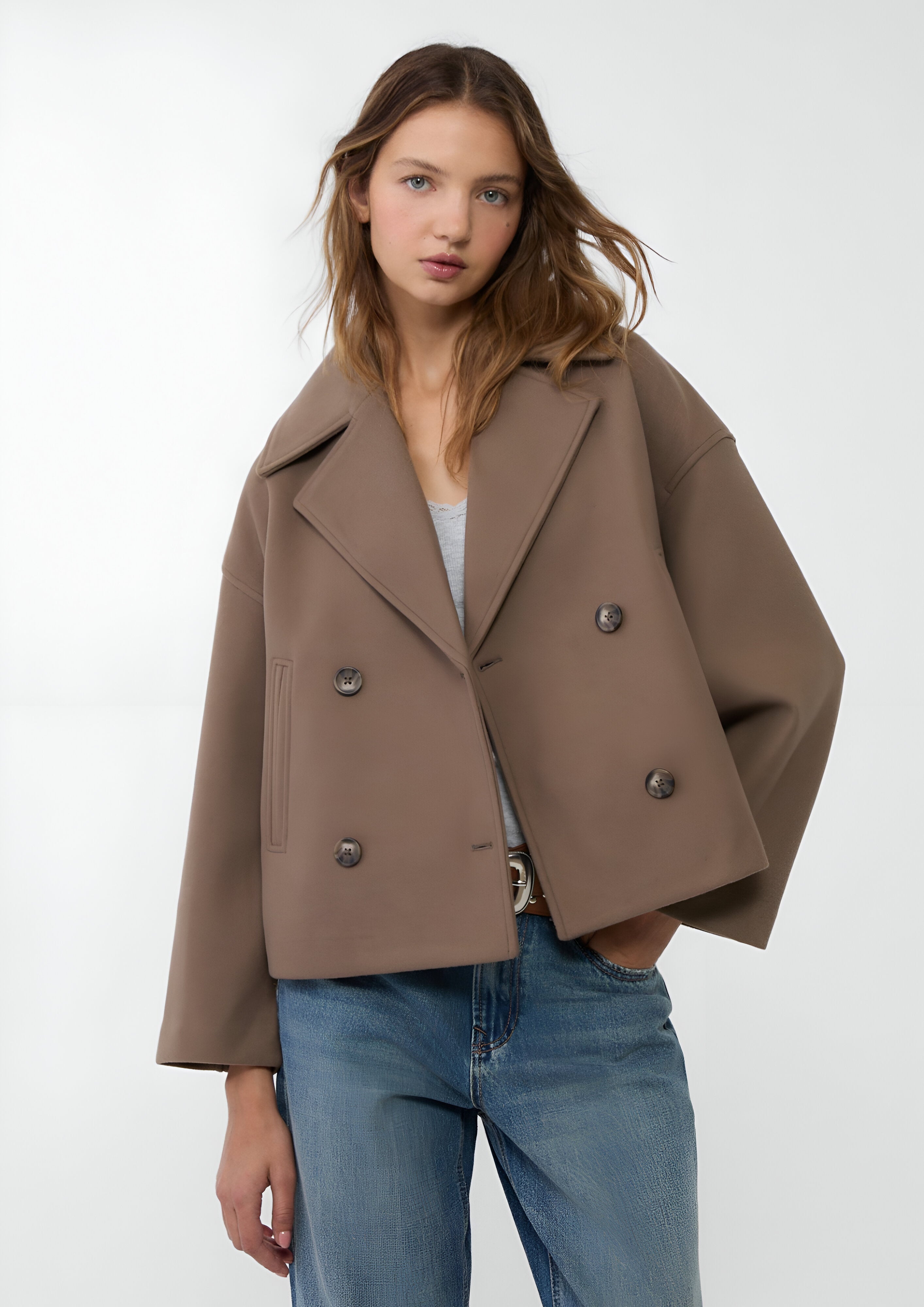 Cropped Pea Coat | Women's Winter Wear