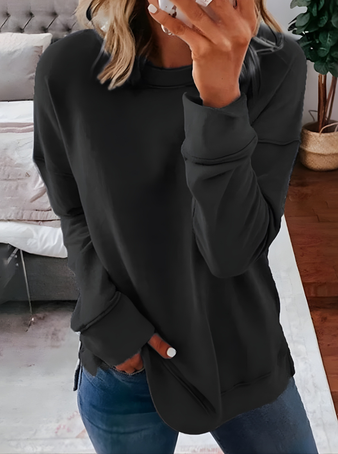 Women’s Summer Crewneck Jumper | Relaxed Minimal Casual Home Loungewear