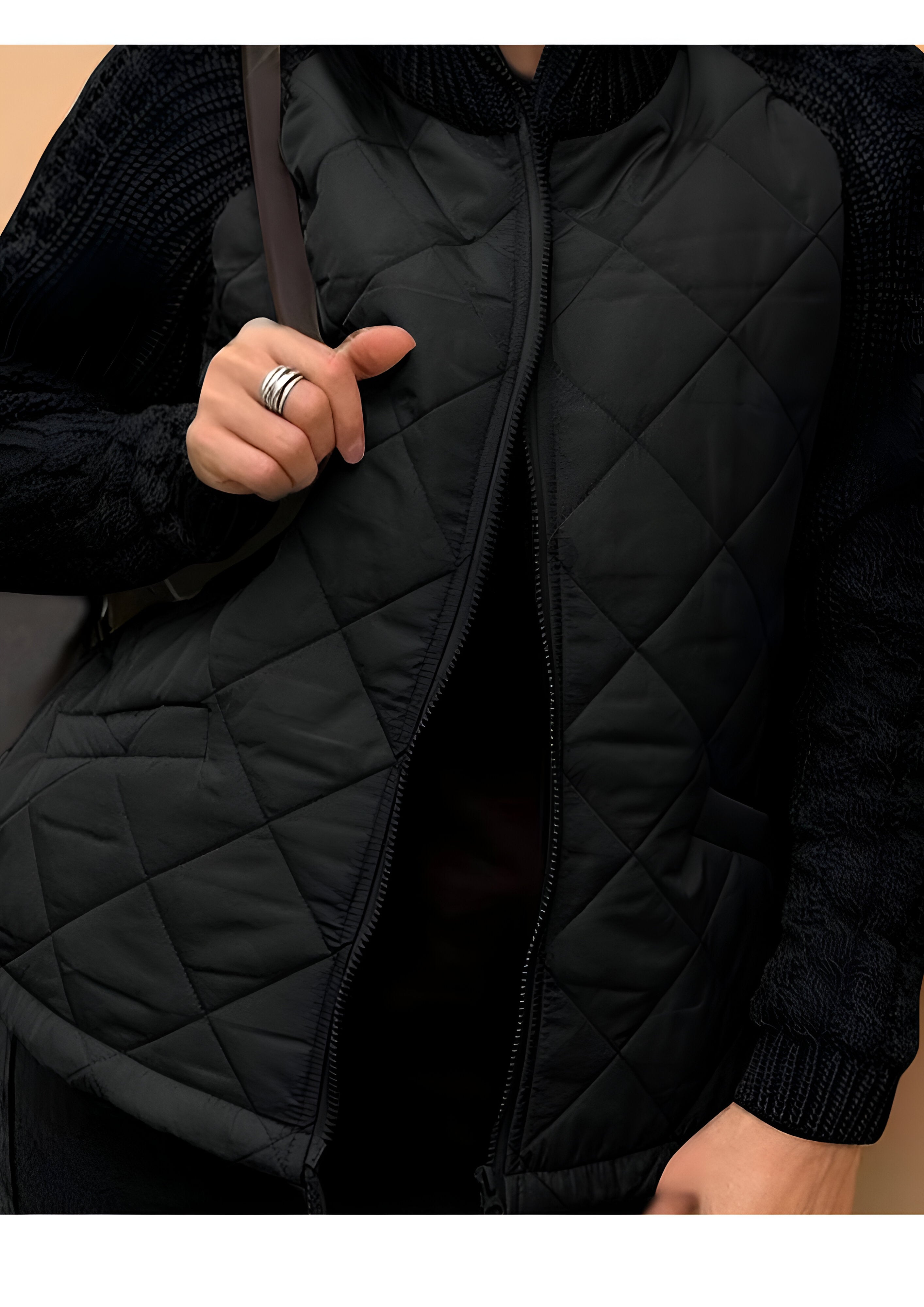 Patchwork Zip Jacket | Women's Winter Wear