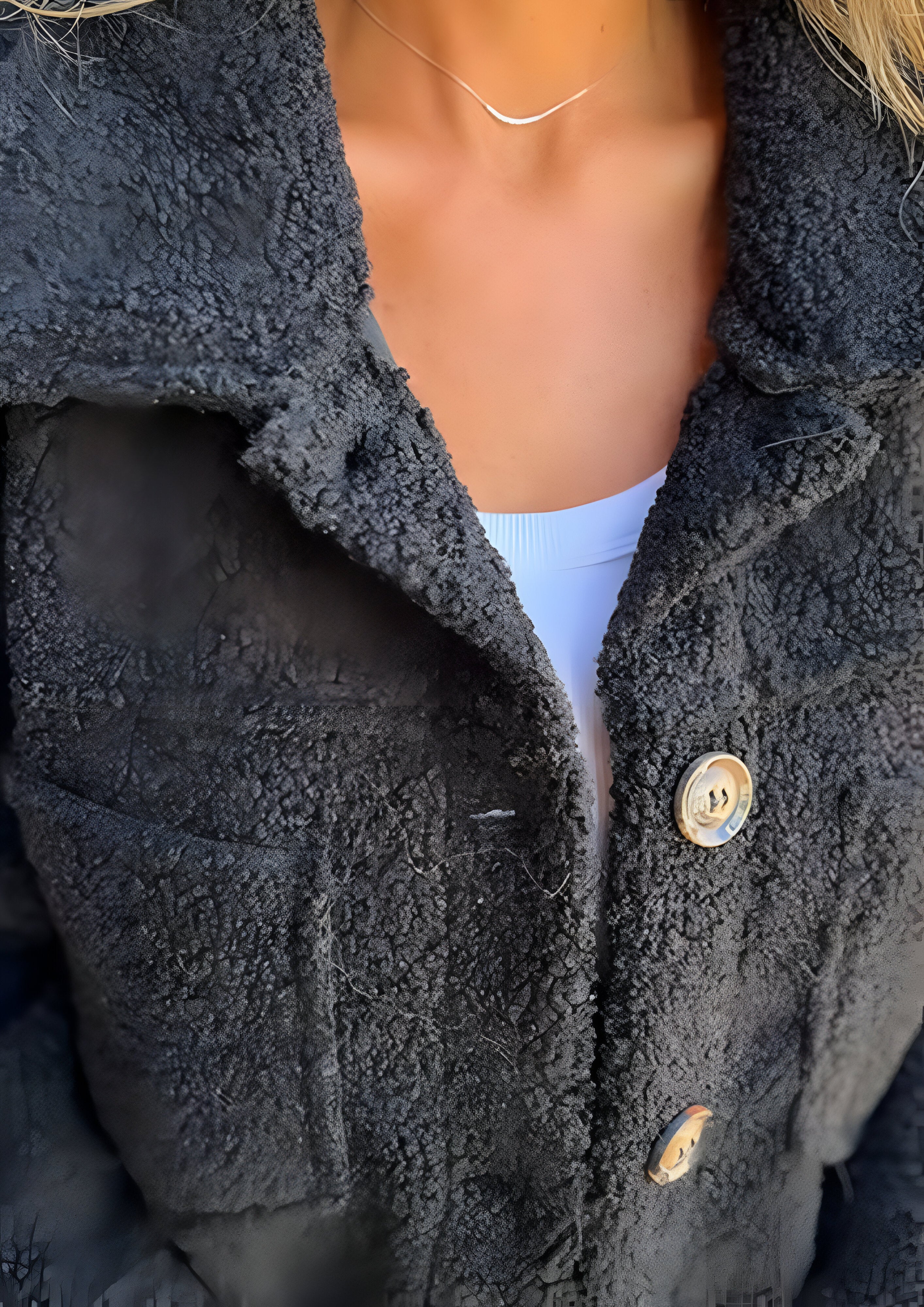 Textured Sherpa Jacket | Women's Button-Down