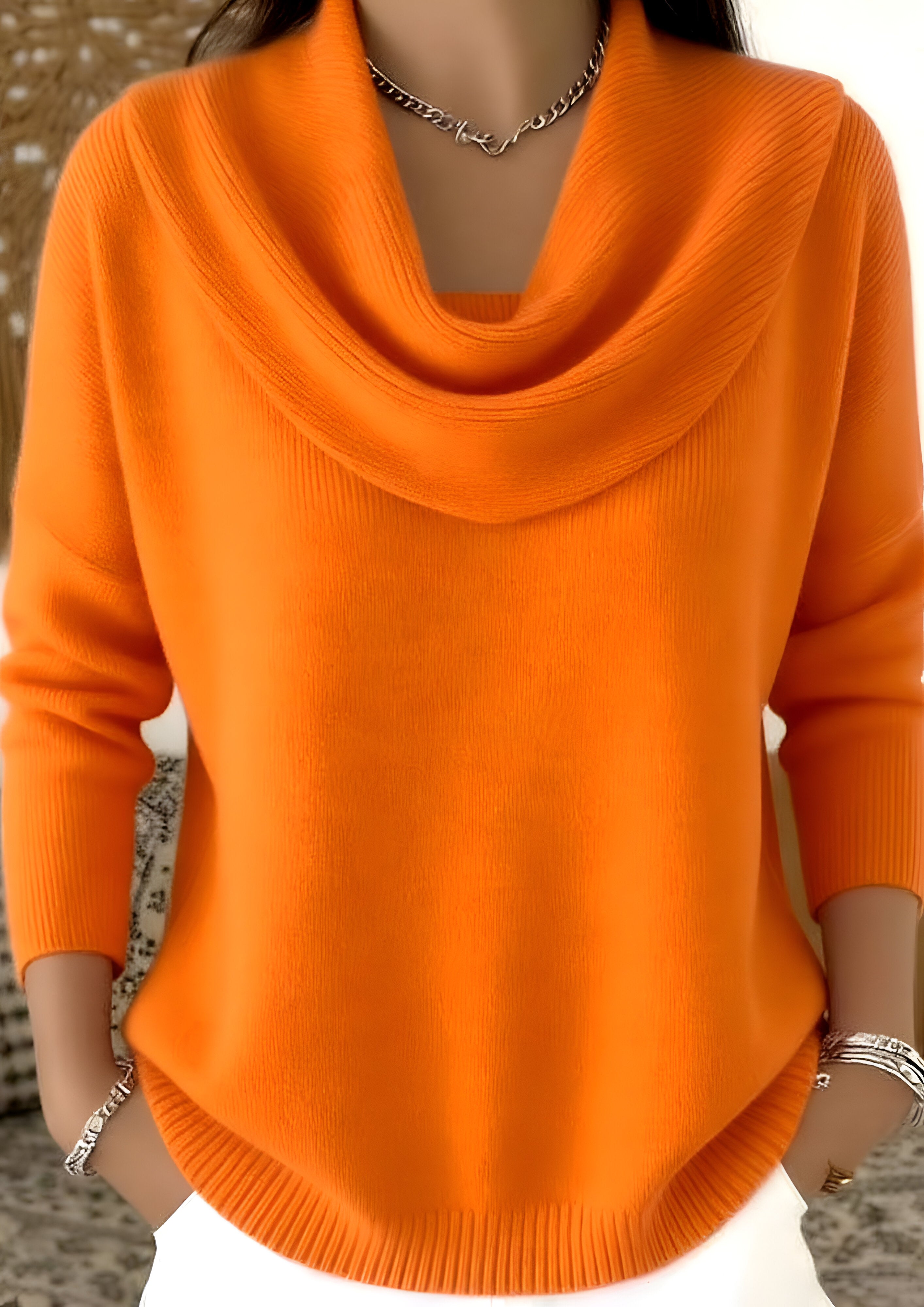 Women's Cowl Neck Jumper | Relaxed Fit Everyday Wear