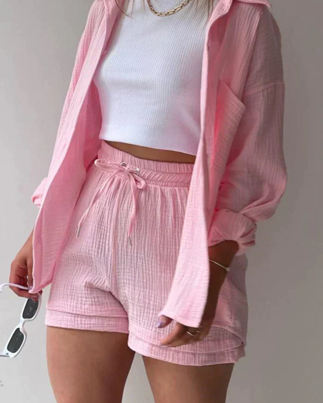 Women’s Summer Shirt and Shorts Set | Relaxed Fit