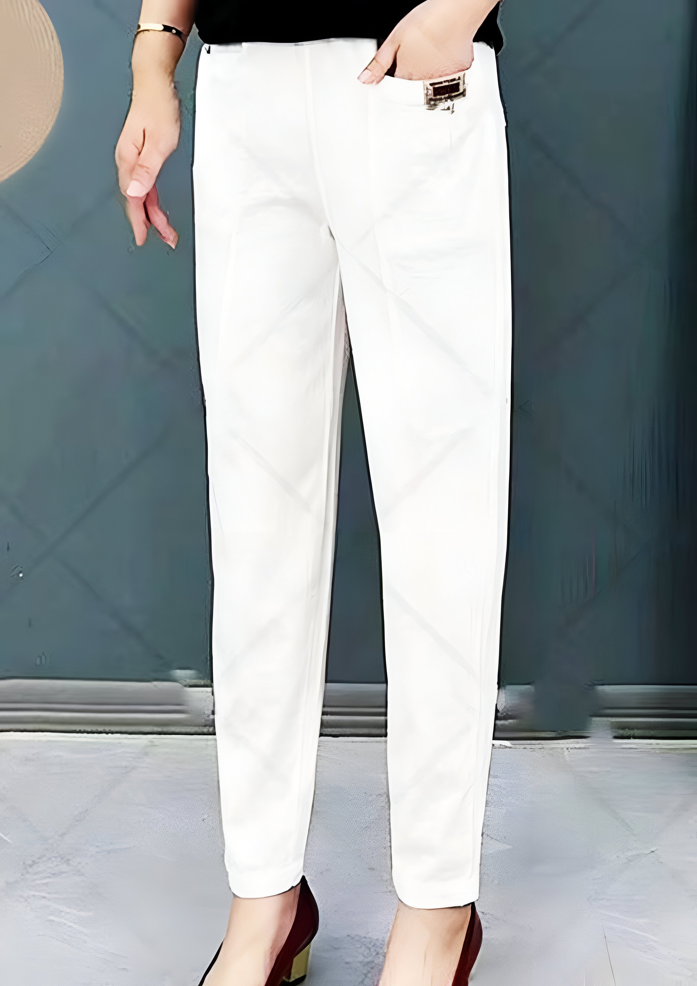 Elastic Waist Trousers | Women's Multi Pockets