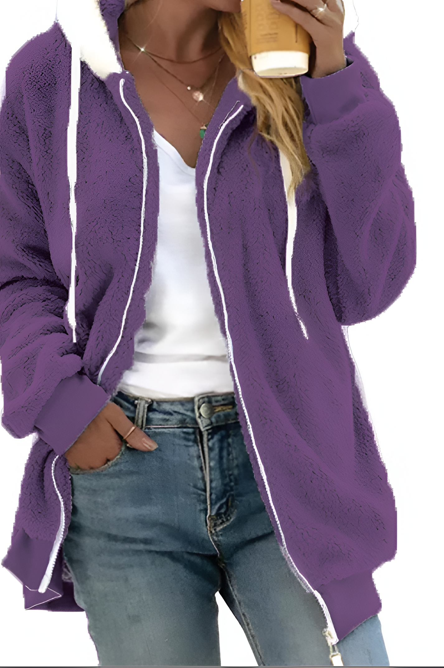 Fleece Zip Jacket | Women's Winter Hooded