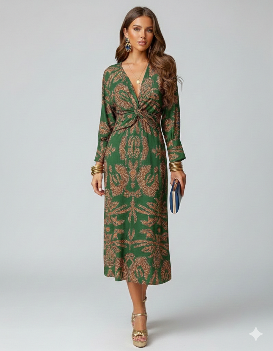 Women’s Boho Wrap Dress | Maxi