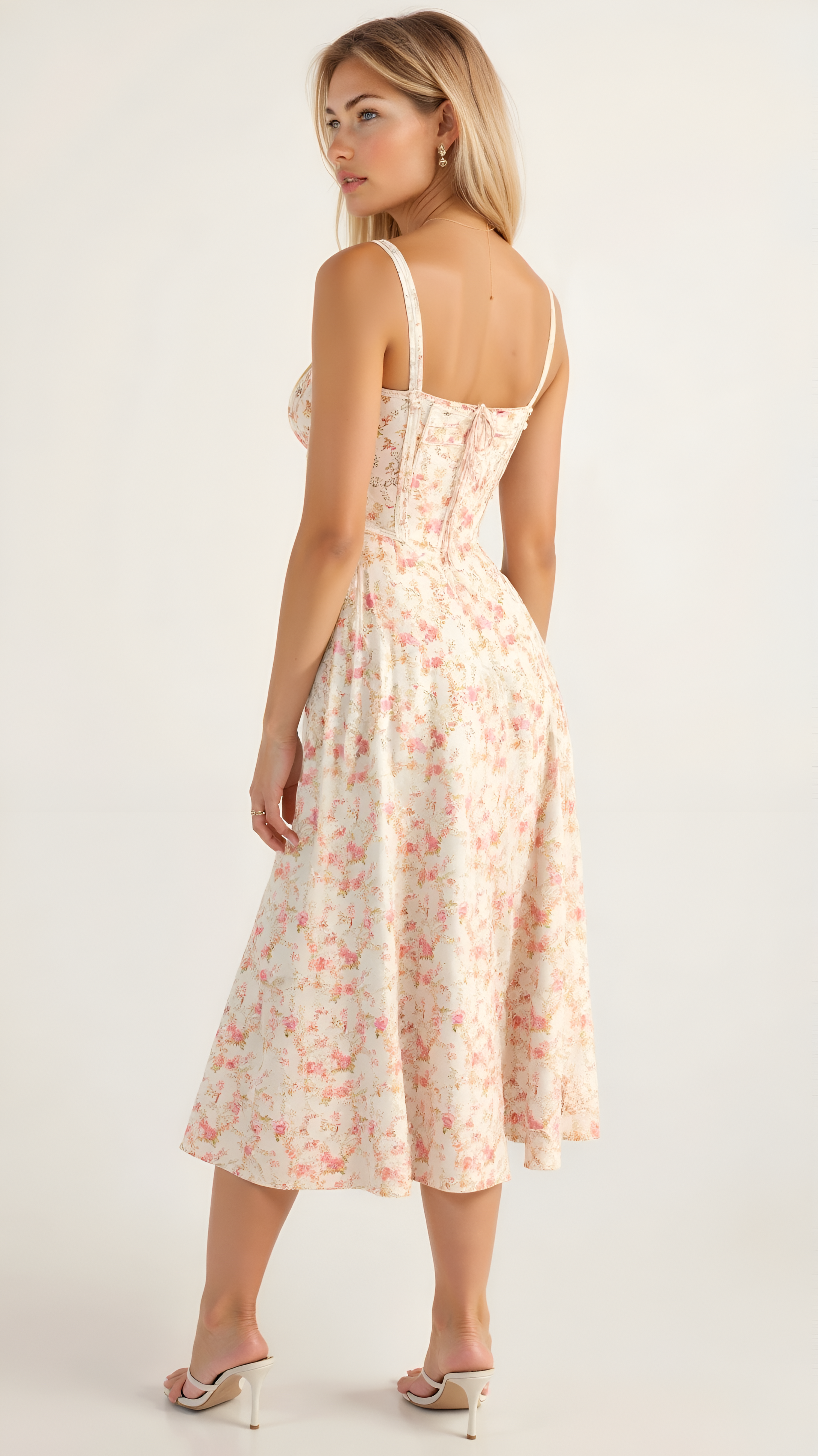 Floral Midi Dress | Women's Bustier Sundress