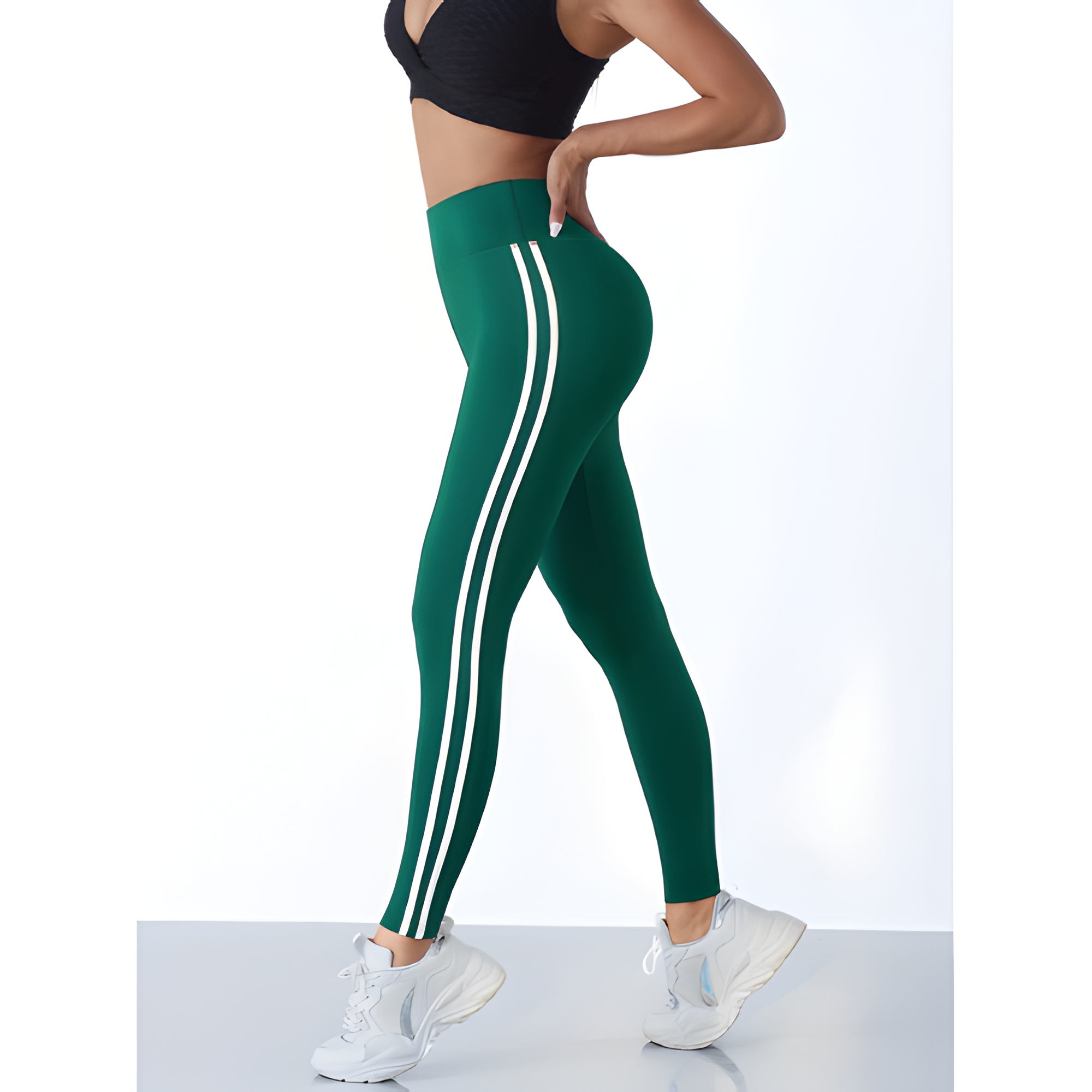 High-Waist Leggings | Women’s Double Stripe Active Style