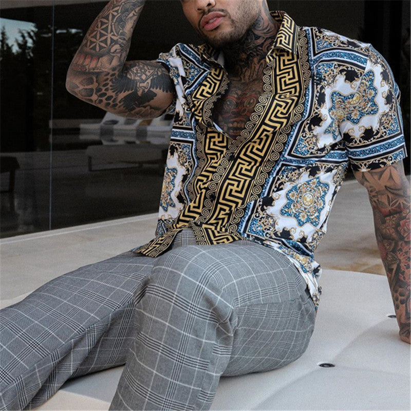 Men's Shirt & Shorts Set Two Piece | Summer