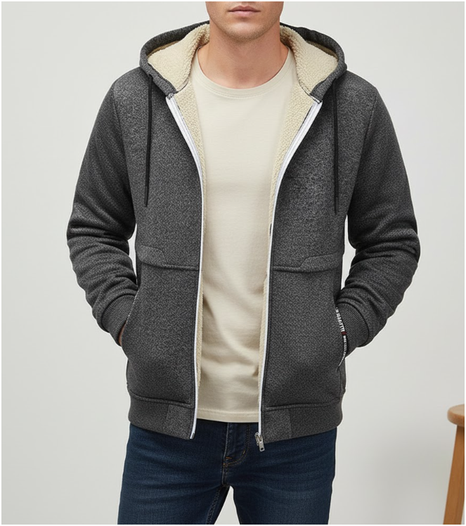 Men's Plush Innered Jacket | Winter Hoodie