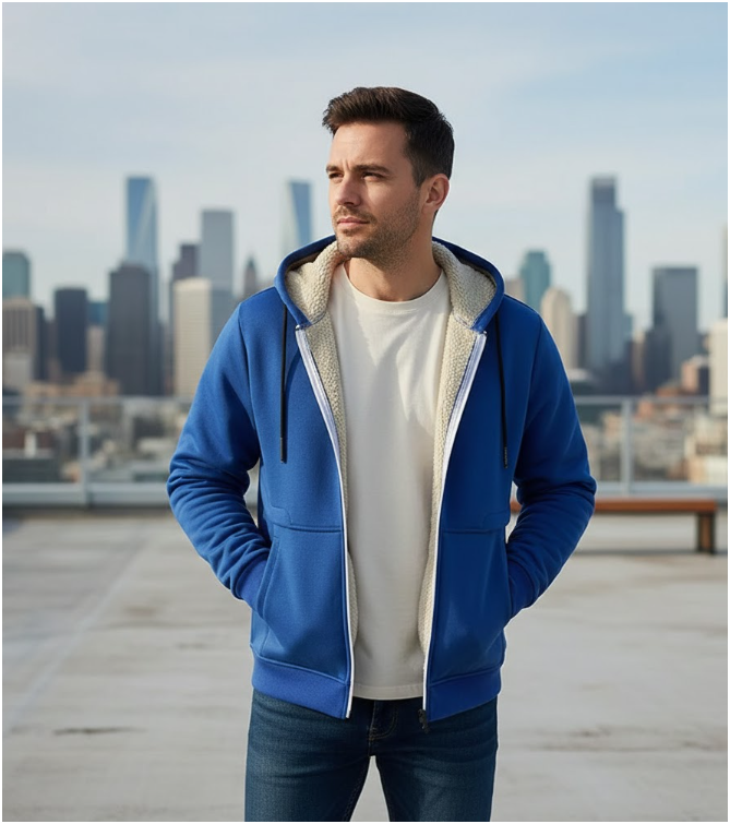 Men's Plush Innered Jacket | Winter Hoodie