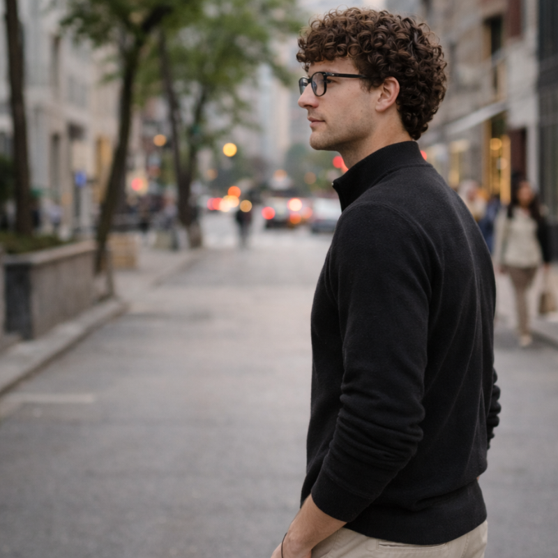 Men’s Zip Pullover | Long Sleeve