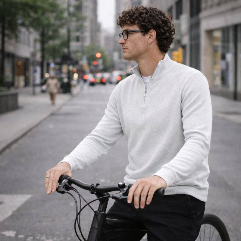 Men’s Zip Pullover | Long Sleeve