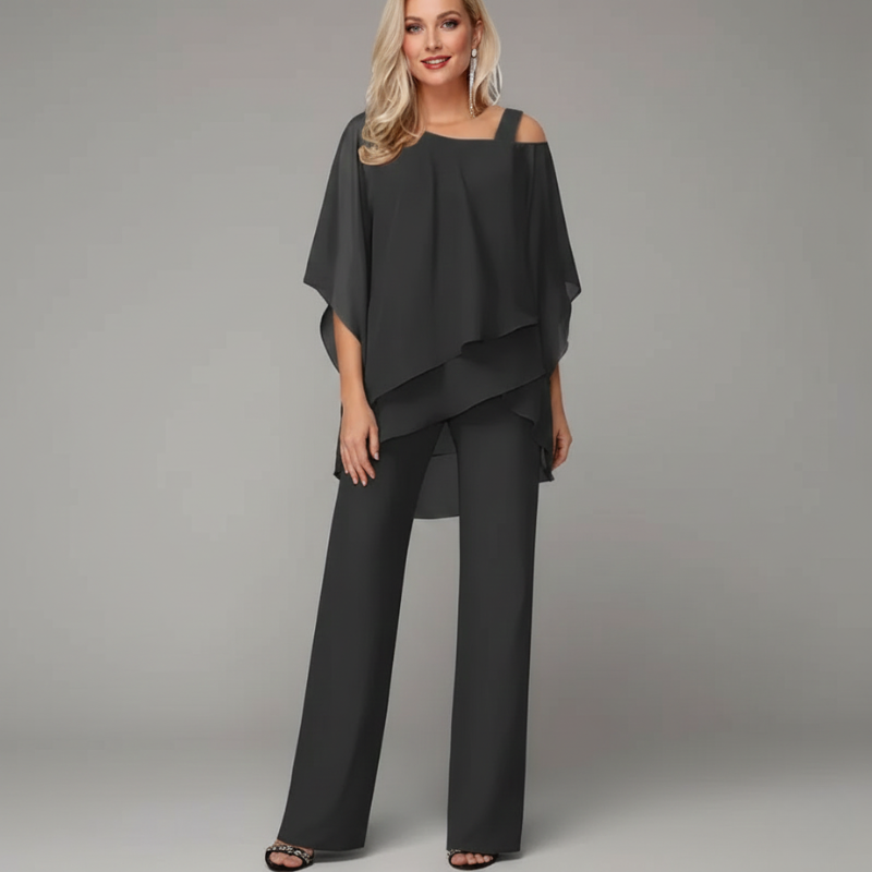 Women’s Elegant Asymmetrical Two-Piece Set | Loose Fit