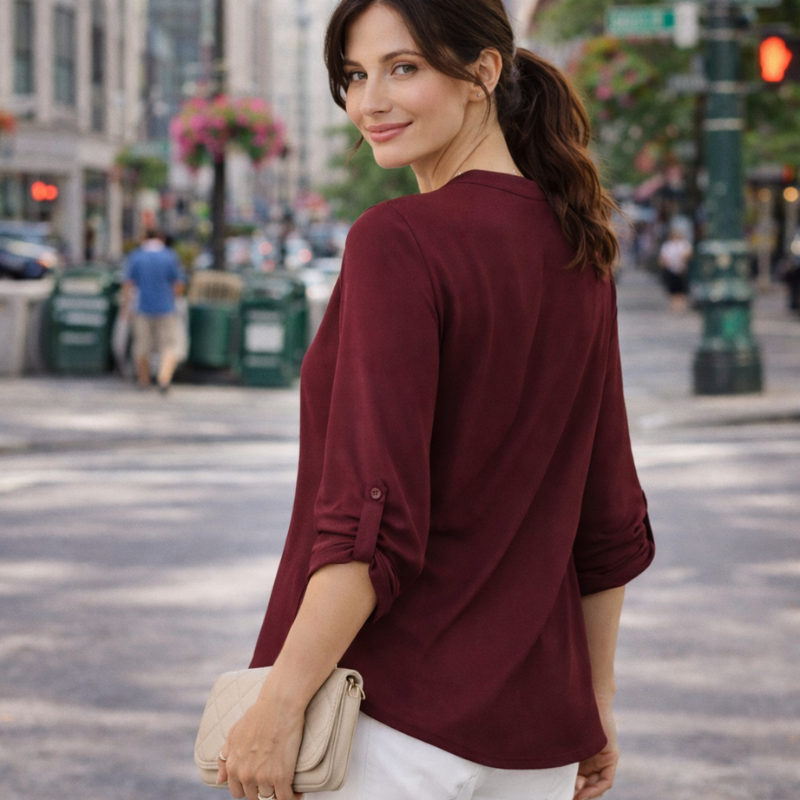 Women’s Relaxed Fit Blouse | V Neck