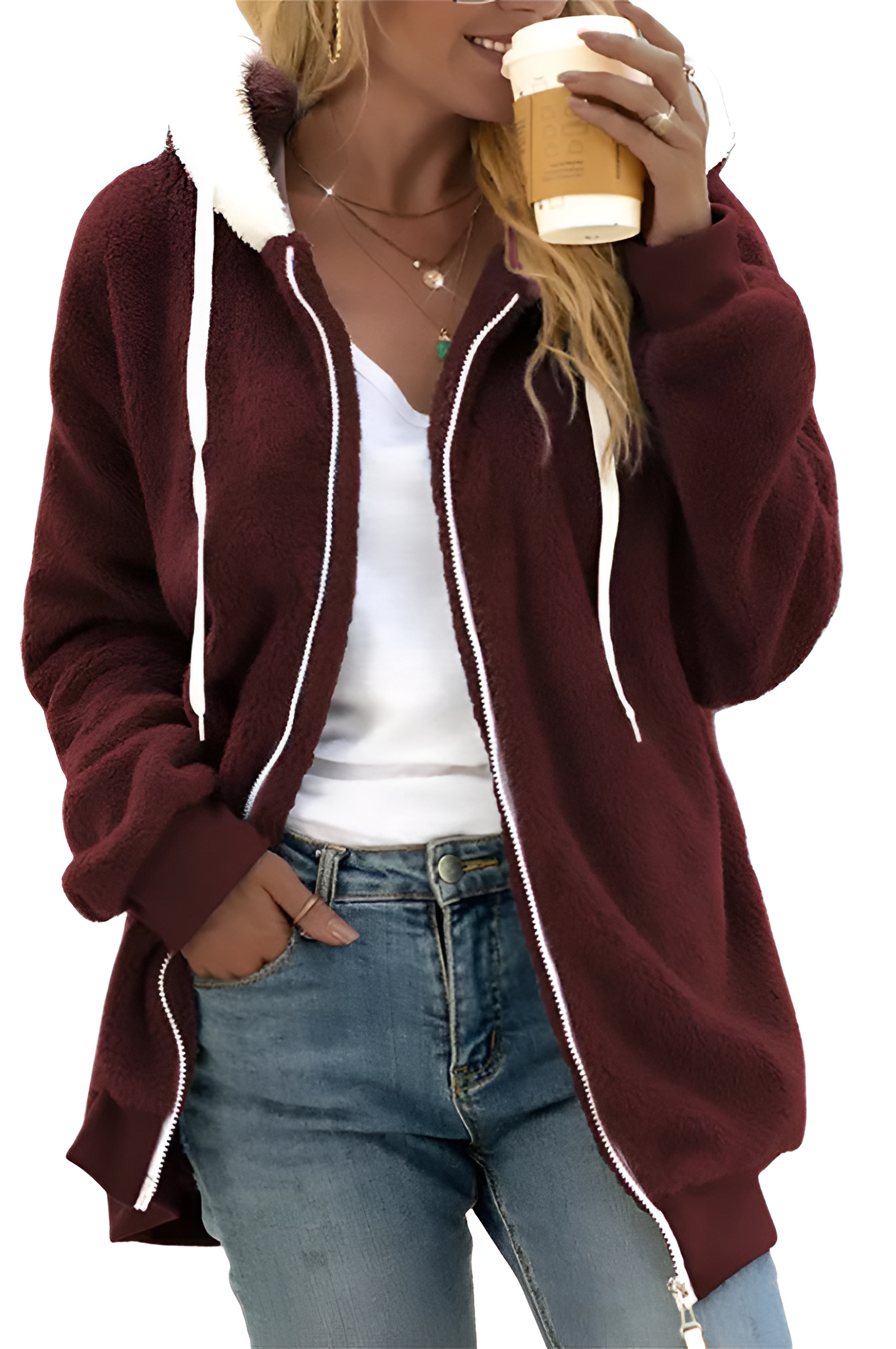 Fleece Zip Jacket | Women's Winter Hooded