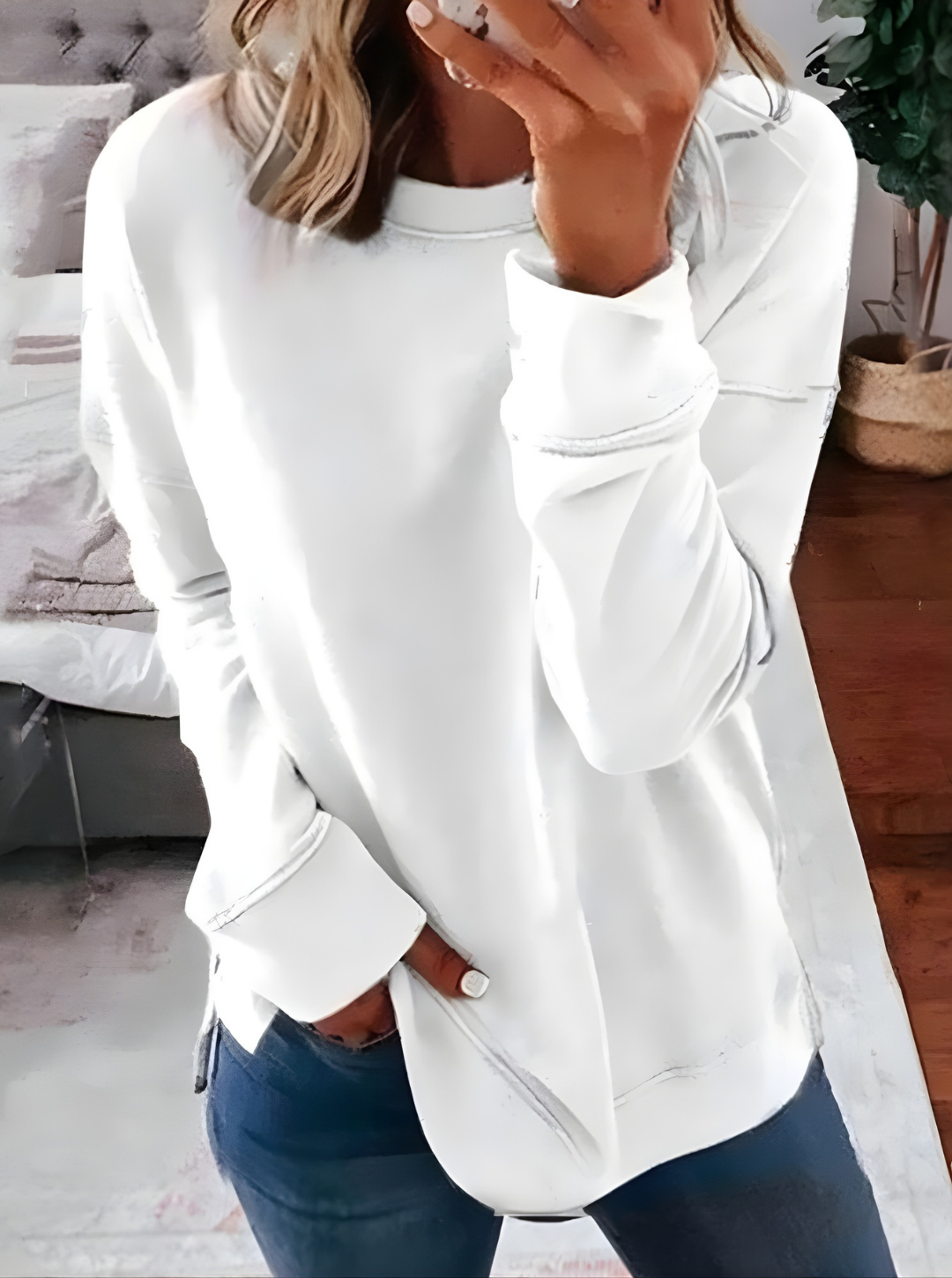 Women’s Summer Crewneck Jumper | Relaxed Minimal Casual Home Loungewear