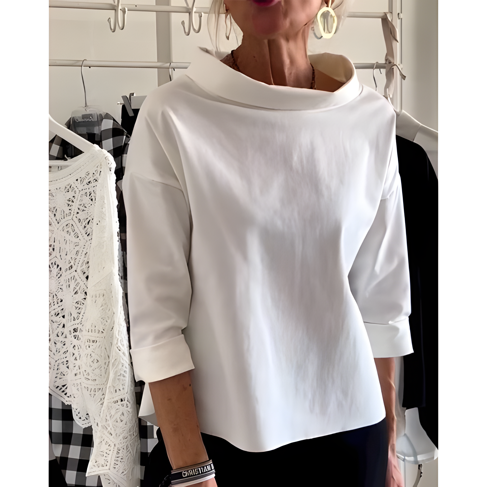 Women's Modern Relaxed Boat Neck Top | Summer