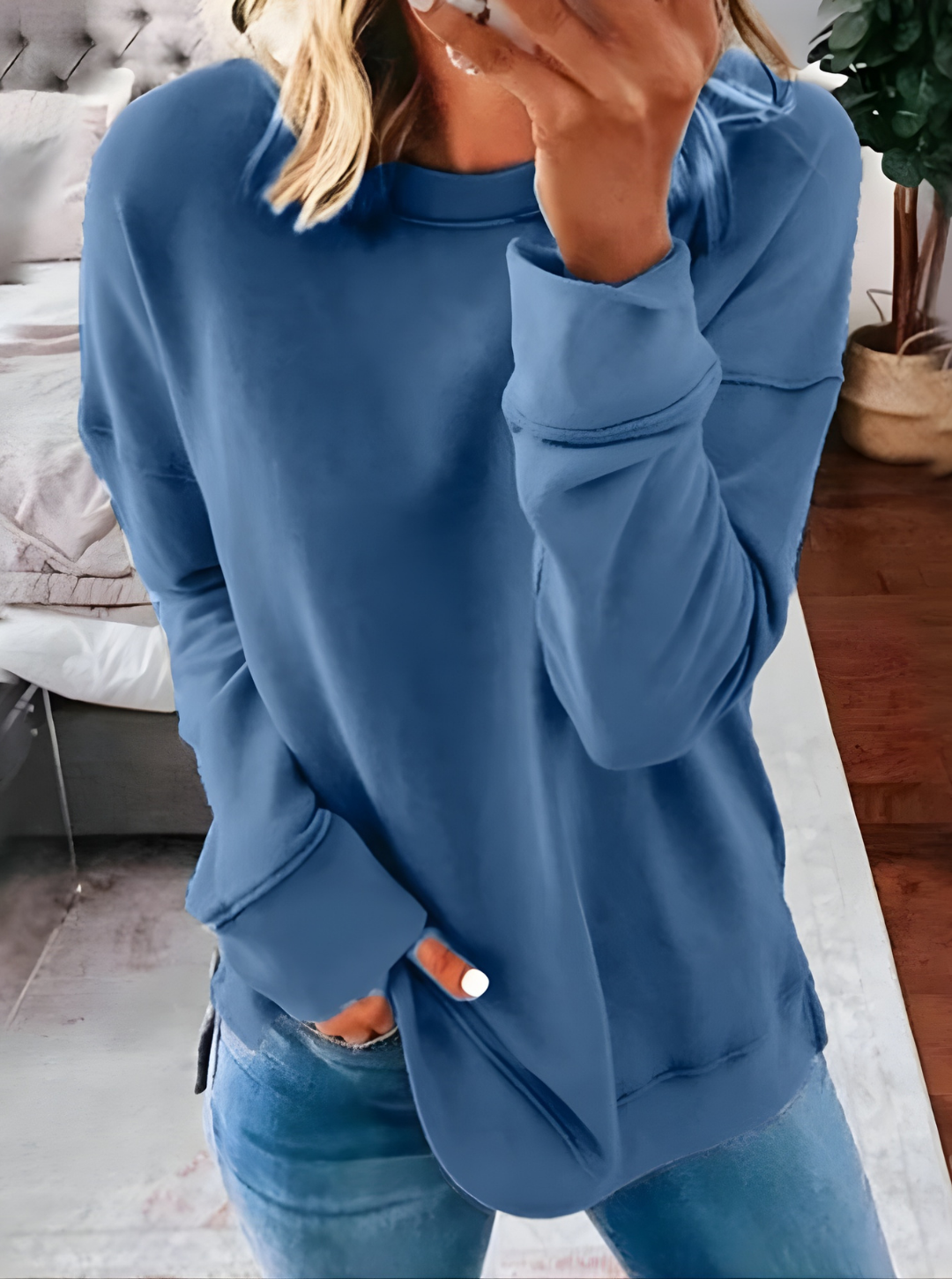 Women’s Summer Crewneck Jumper | Relaxed Minimal Casual Home Loungewear