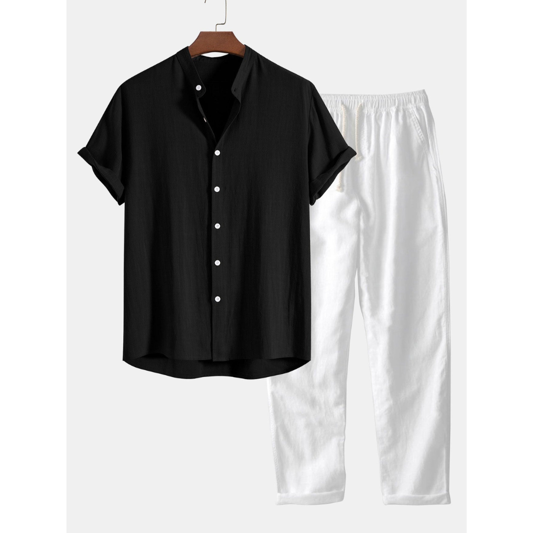 Men’s Casual Shirt & Trouser Set | Two-Piece