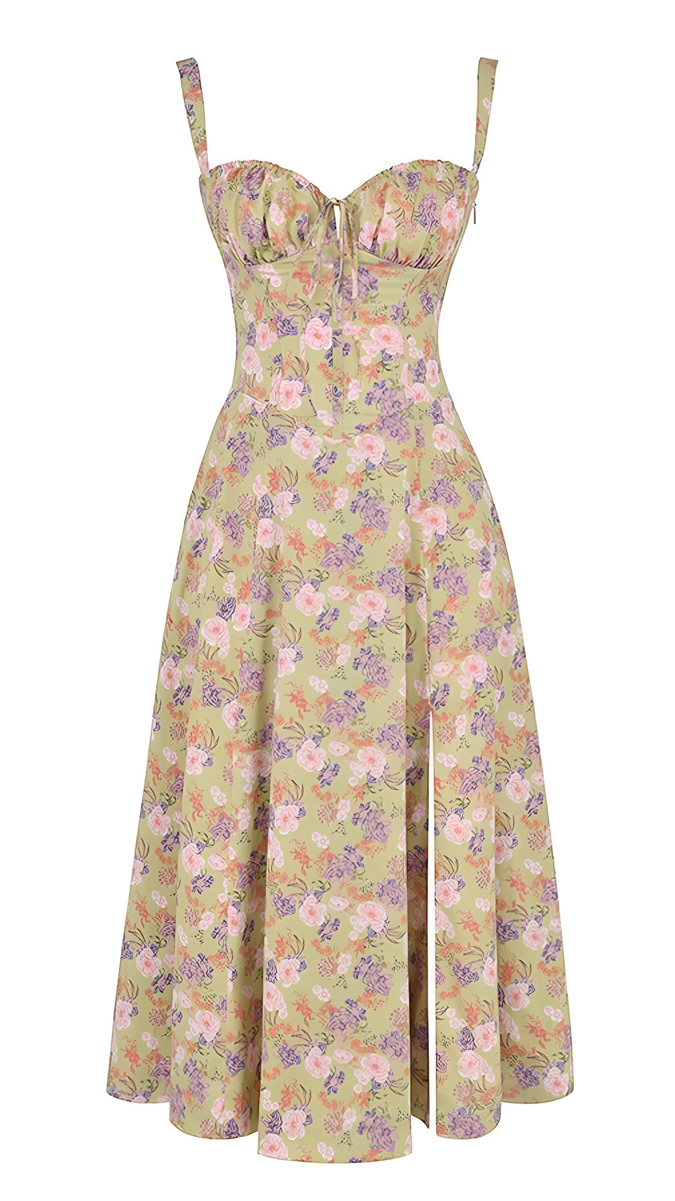 Floral Midi Dress | Women's Bustier Sundress