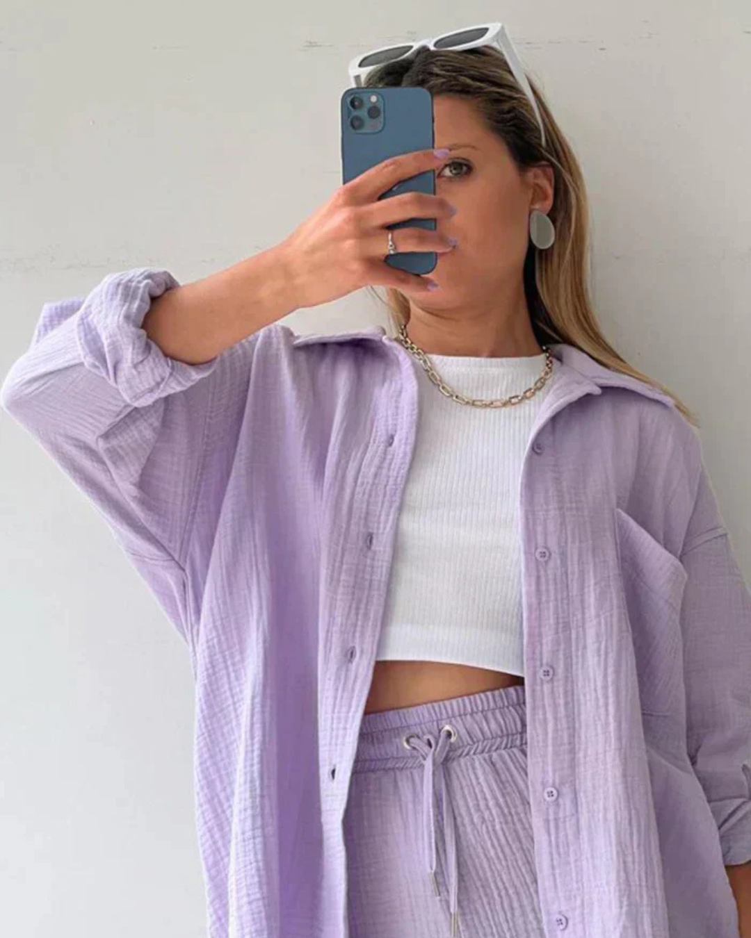 Women’s Summer Shirt and Shorts Set | Relaxed Fit