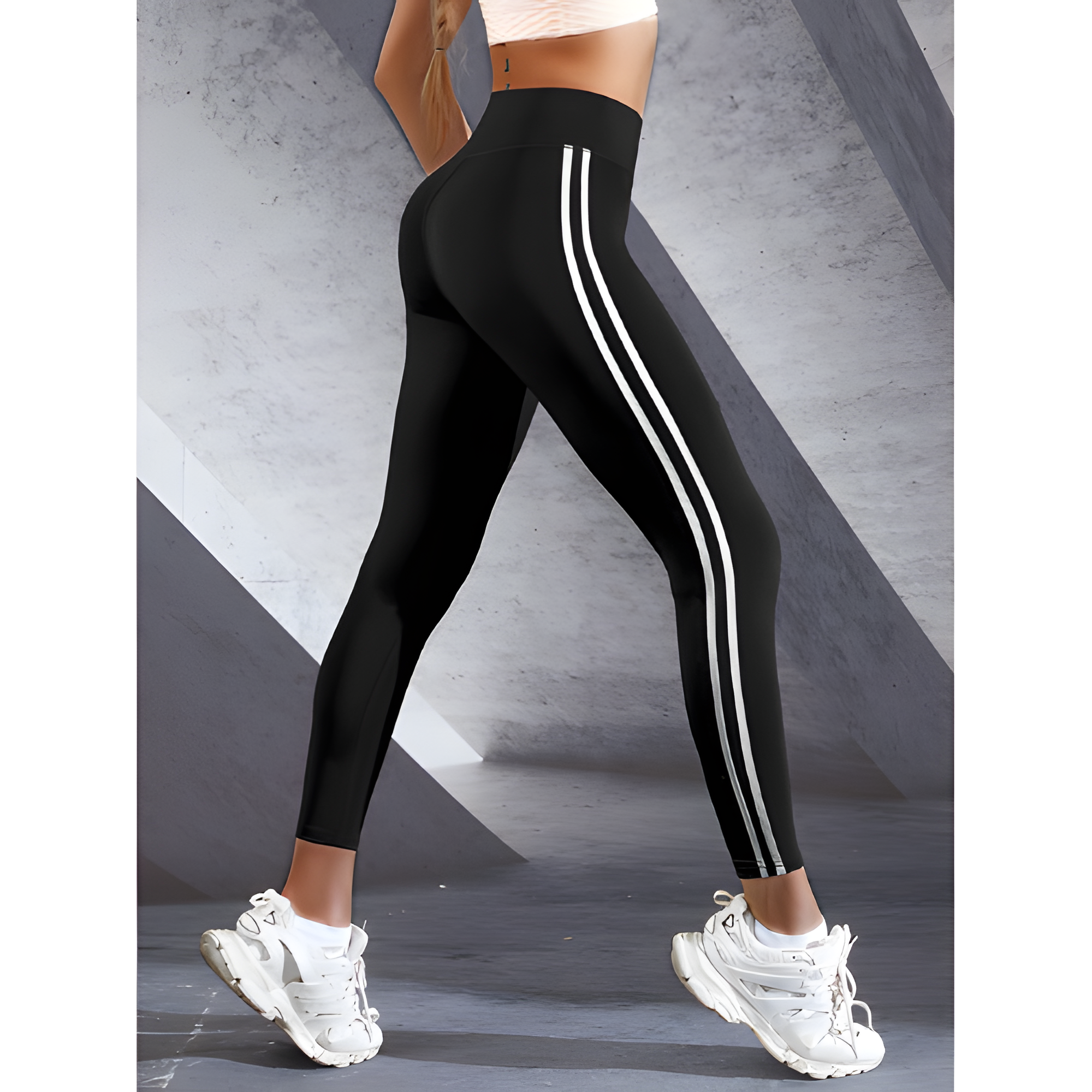 High-Waist Leggings | Women’s Double Stripe Active Style