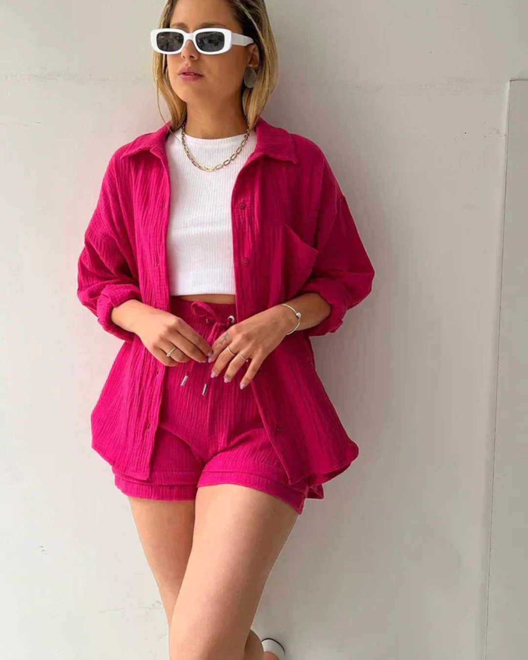 Women’s Summer Shirt and Shorts Set | Relaxed Fit