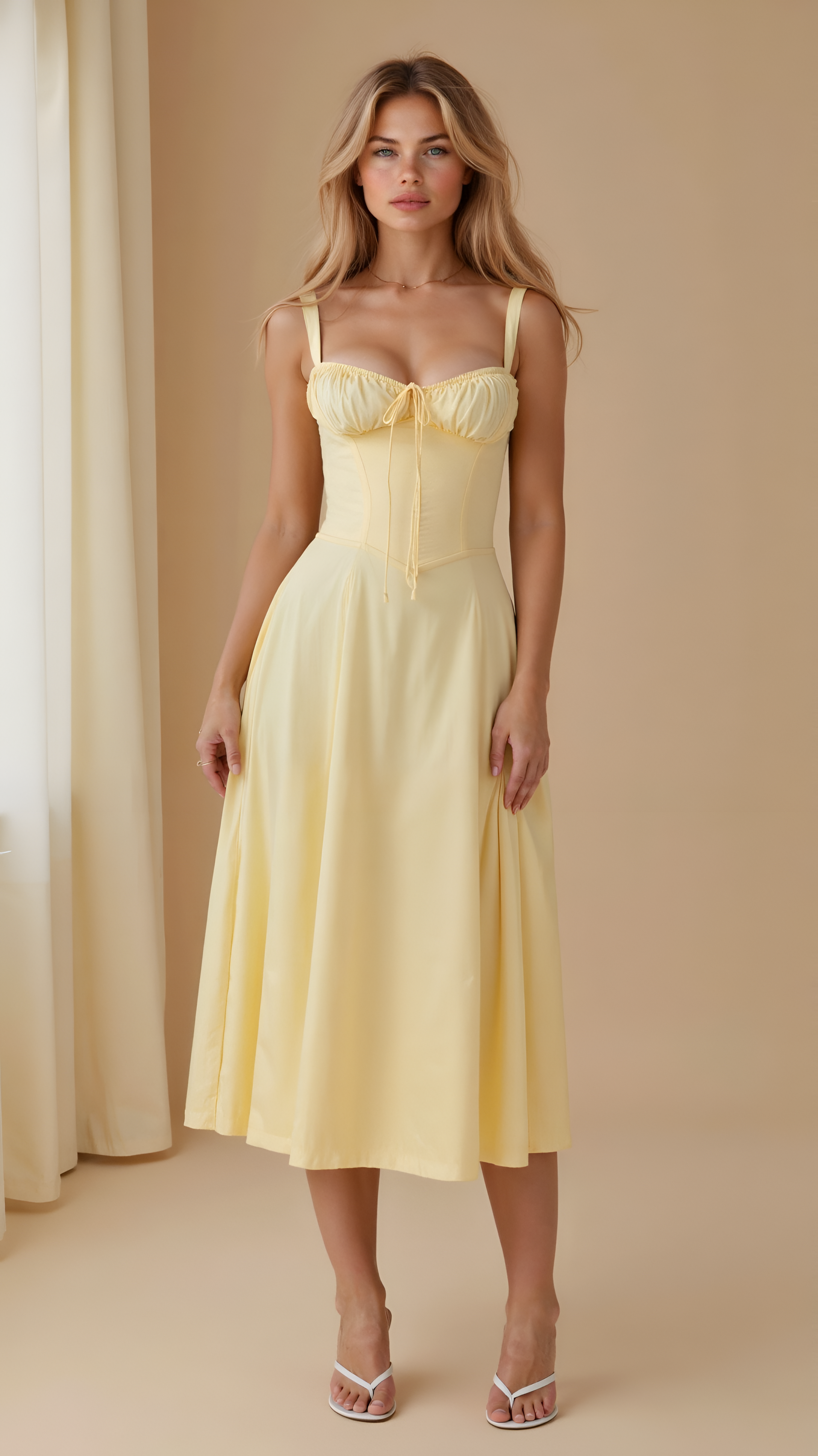 Floral Midi Dress | Women's Bustier Sundress