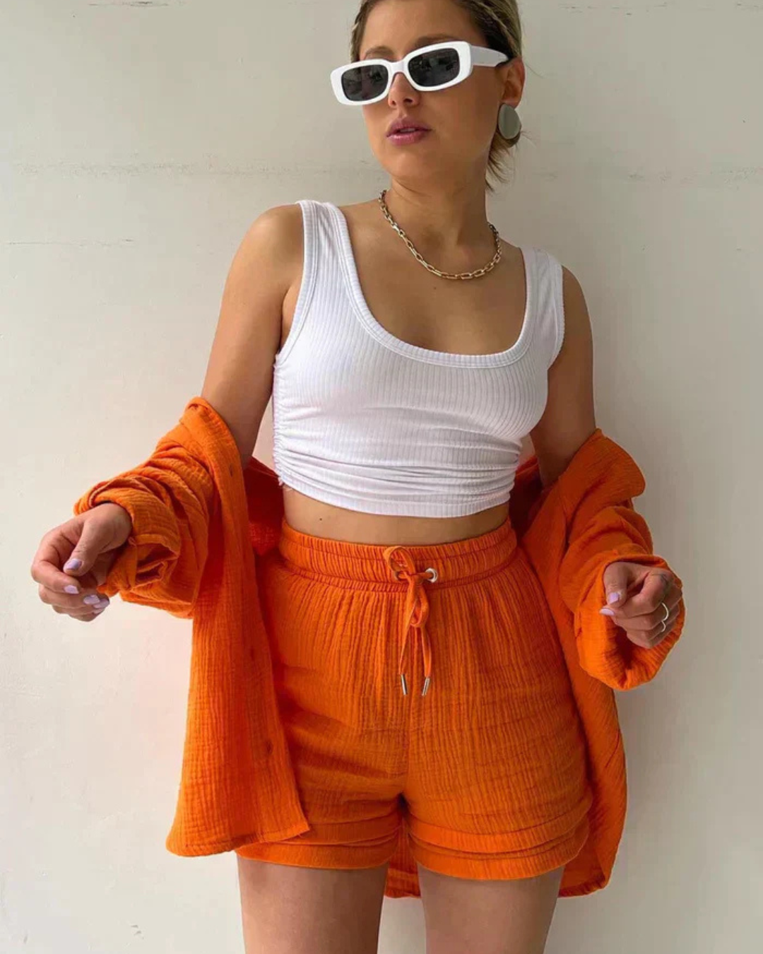 Women’s Summer Shirt and Shorts Set | Relaxed Fit