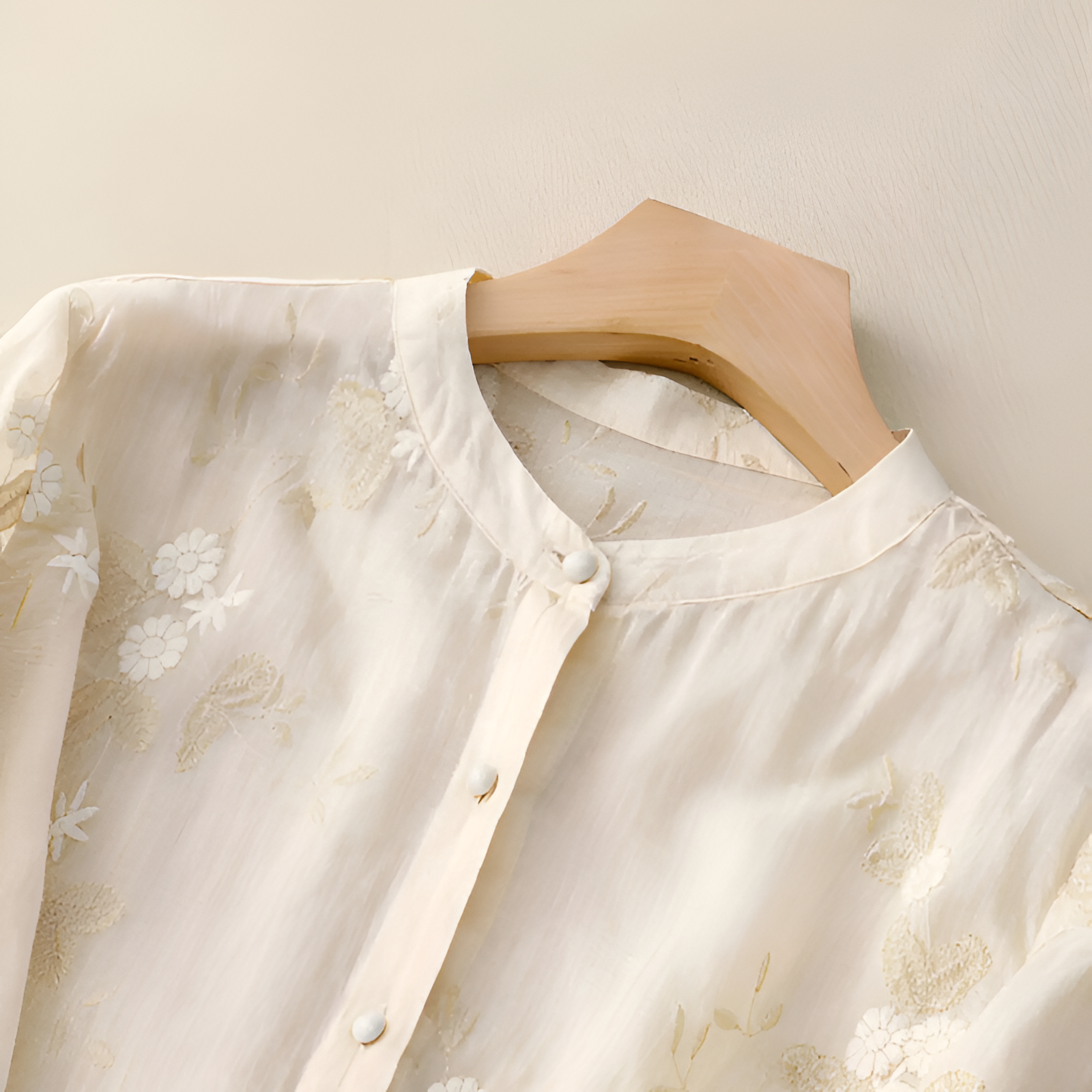 Women's Floral Blouse | Embroidered Flowers Casual