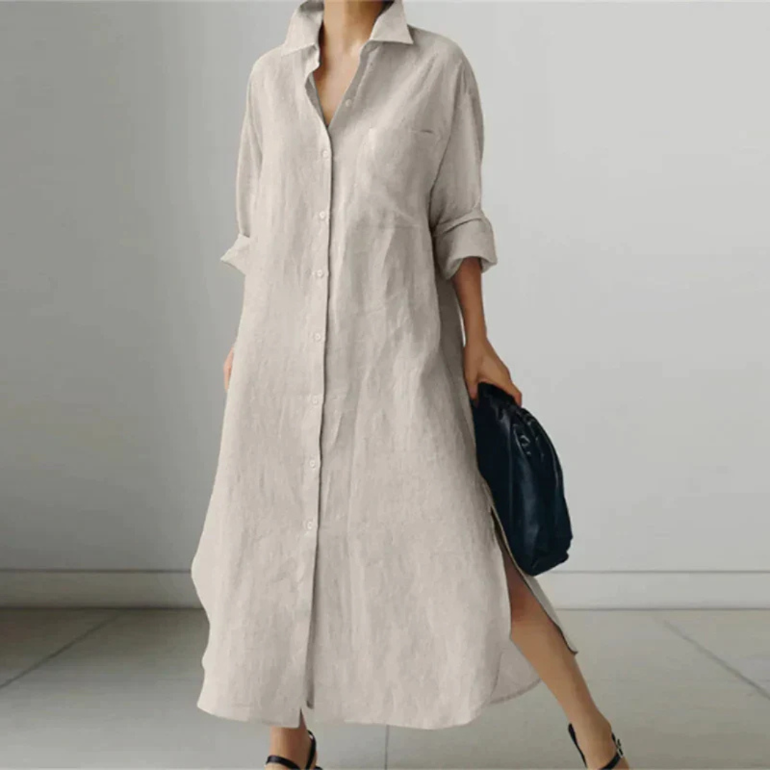 Women’s Minimalist Shirt Dress | Maxi