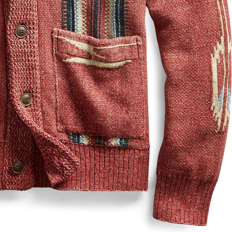 Vintage Jacquard Knit Cardigan | Men's Long Sleeve