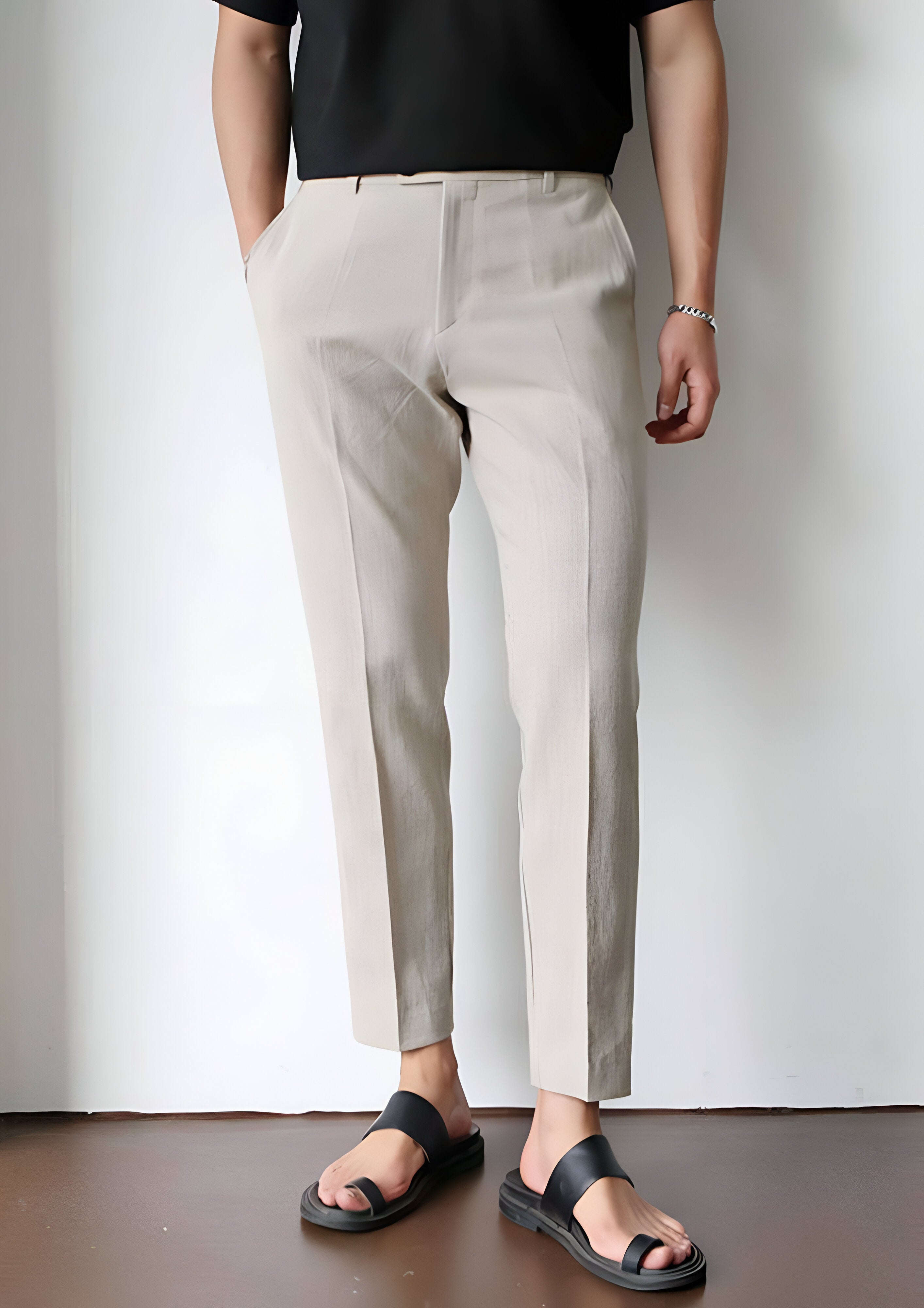 Tapered Short Ankle Trousers | Men's Wear