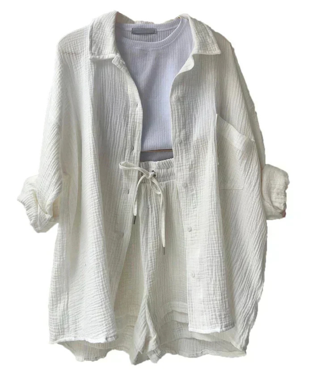 Women’s Summer Shirt and Shorts Set | Relaxed Fit